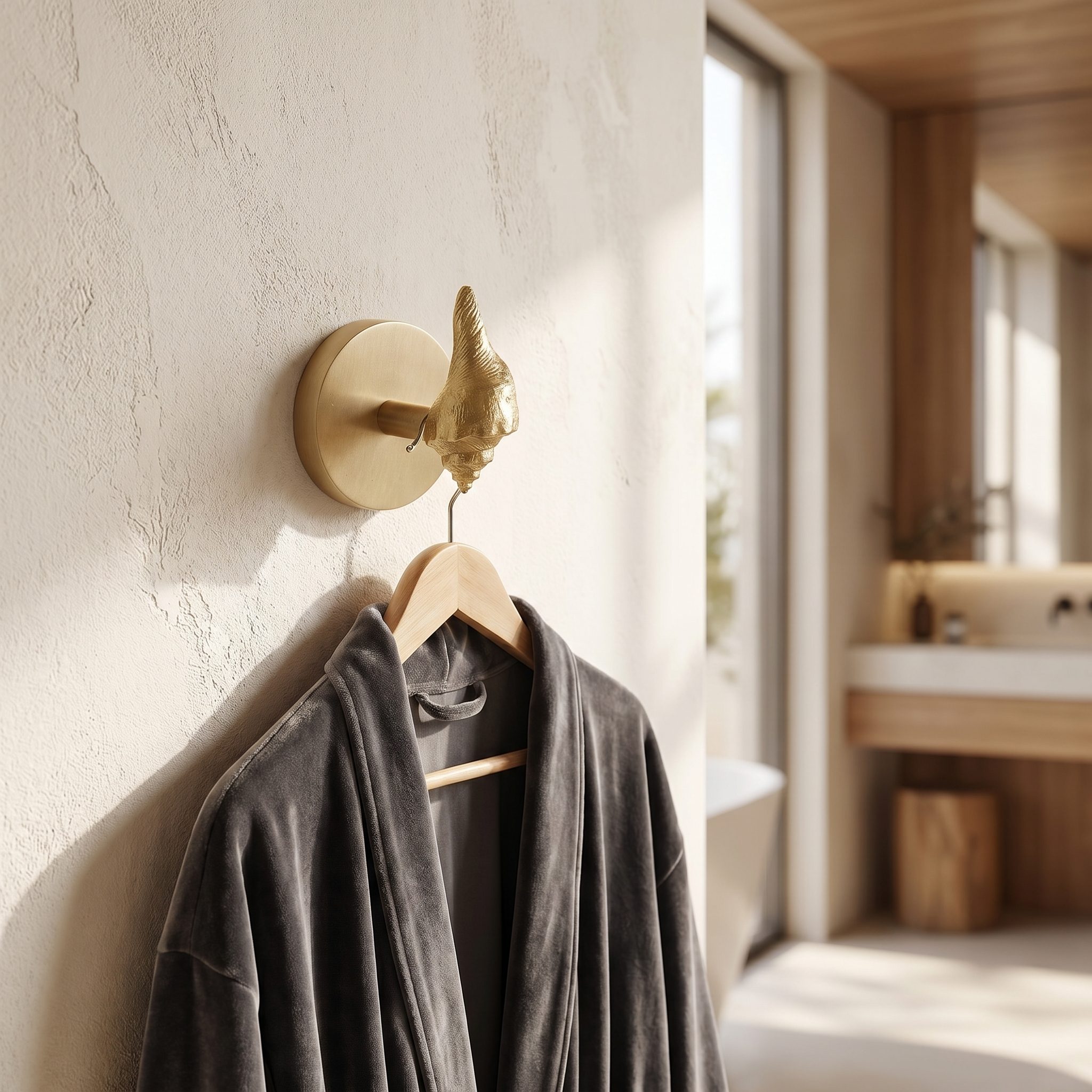 Brass Wall Hook Punch-Free European Style