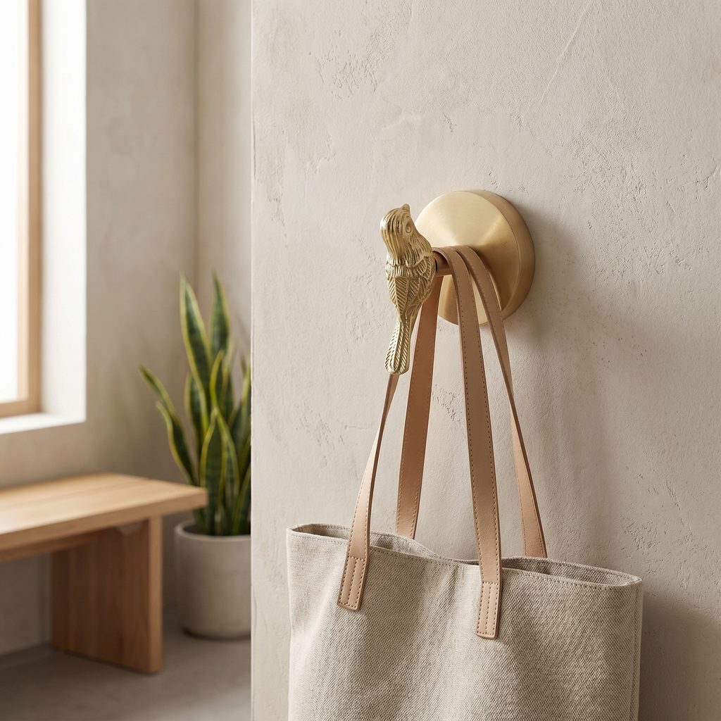 Brass Wall Hook Punch-Free European Style