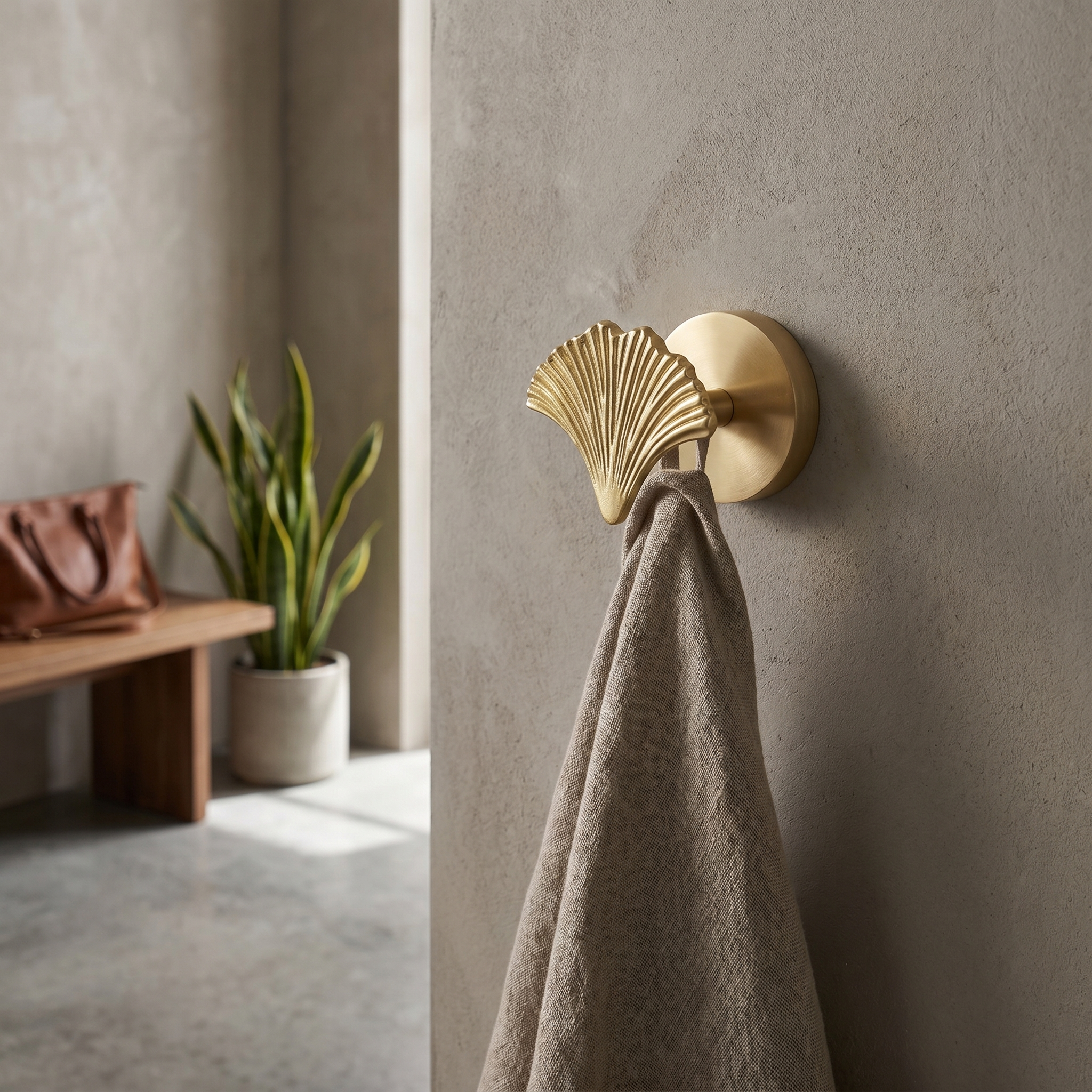Brass Wall Hook Punch-Free European Style