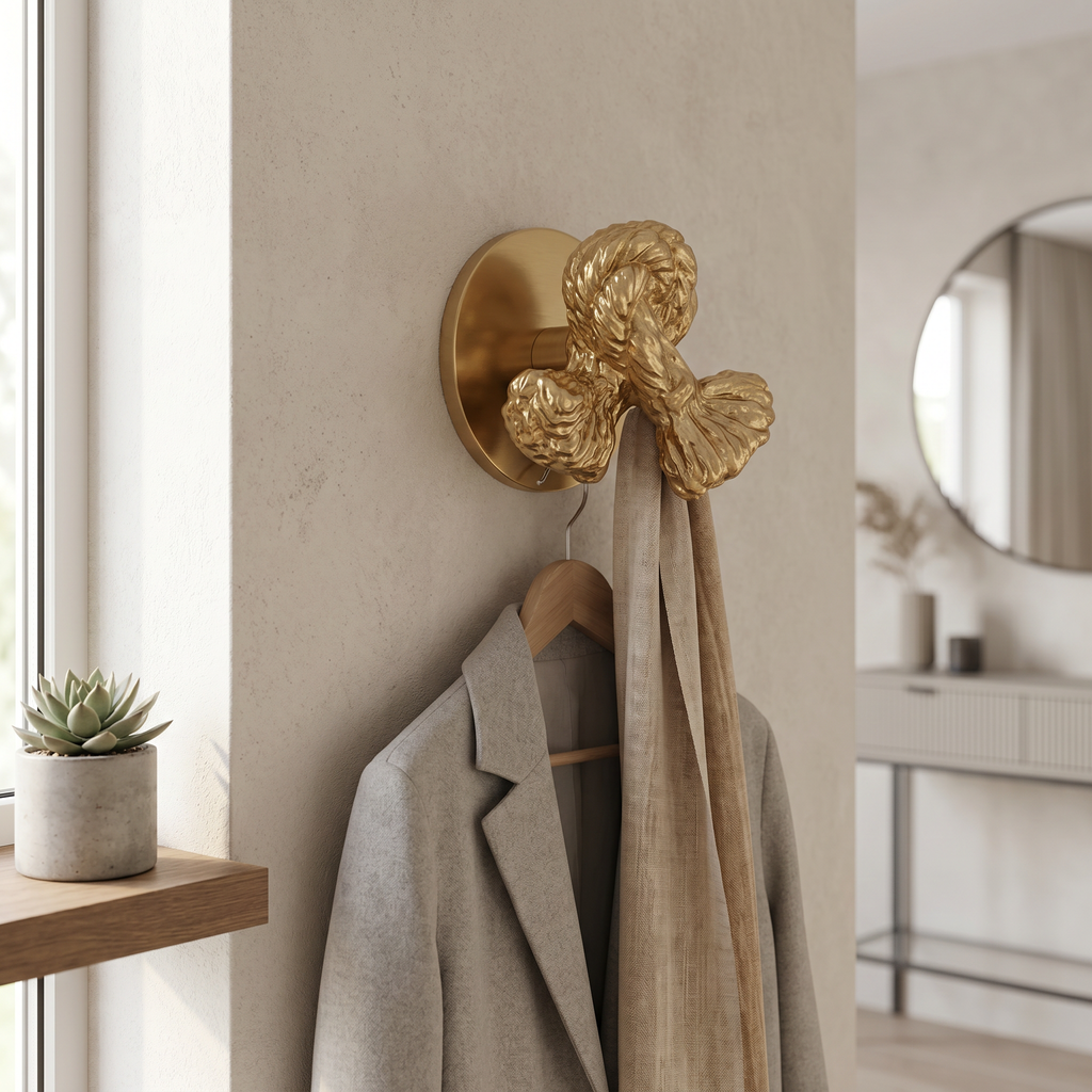 Brass Wall Hook Punch-Free European Style
