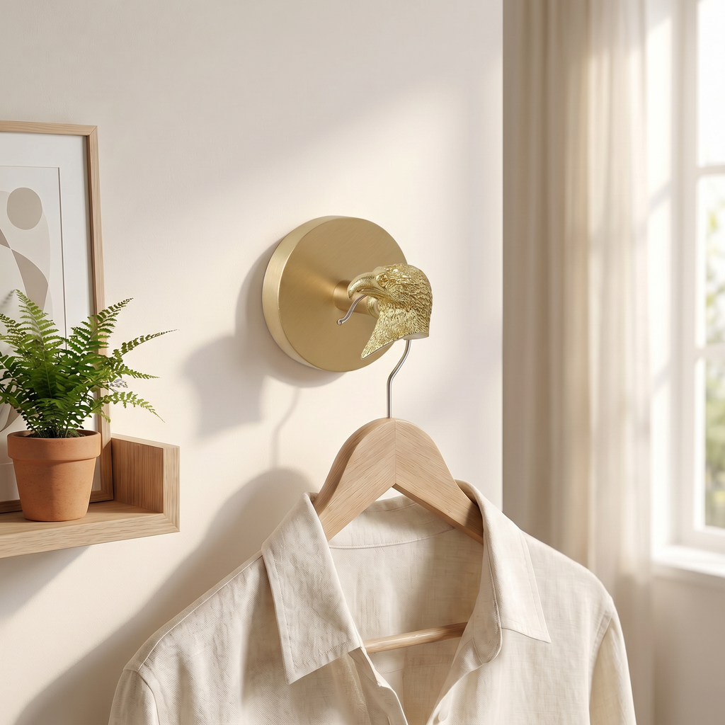 Brass Wall Hook Punch-Free European Style