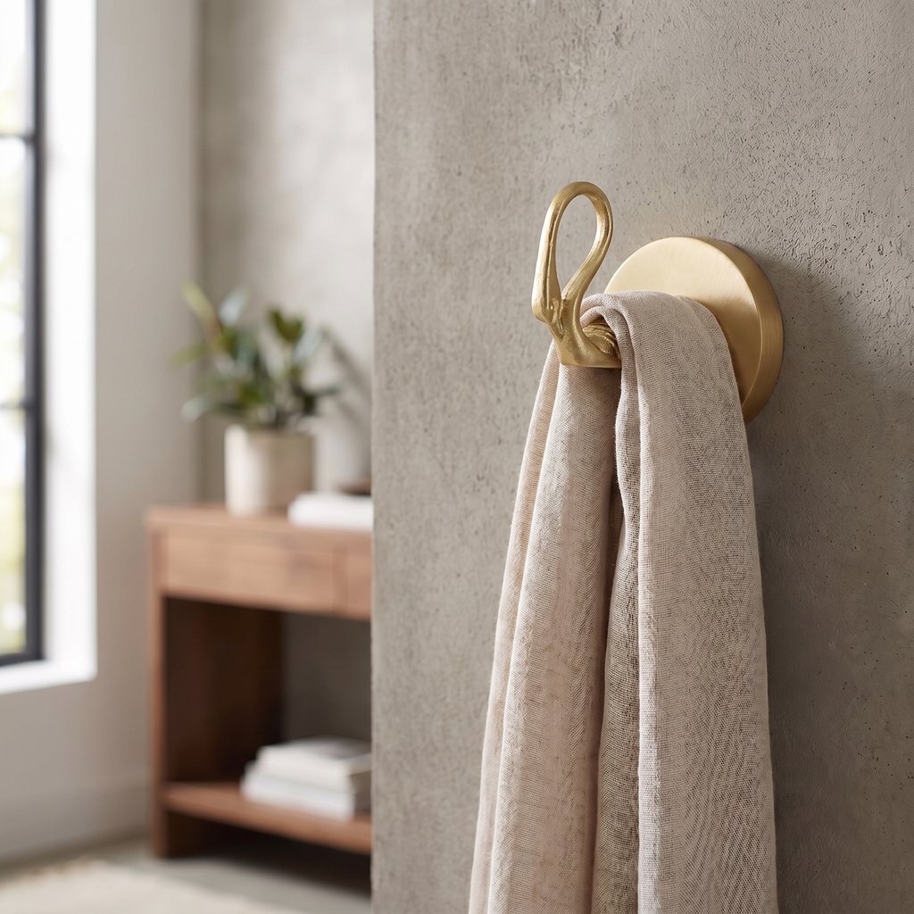 Brass Wall Hook Punch-Free European Style