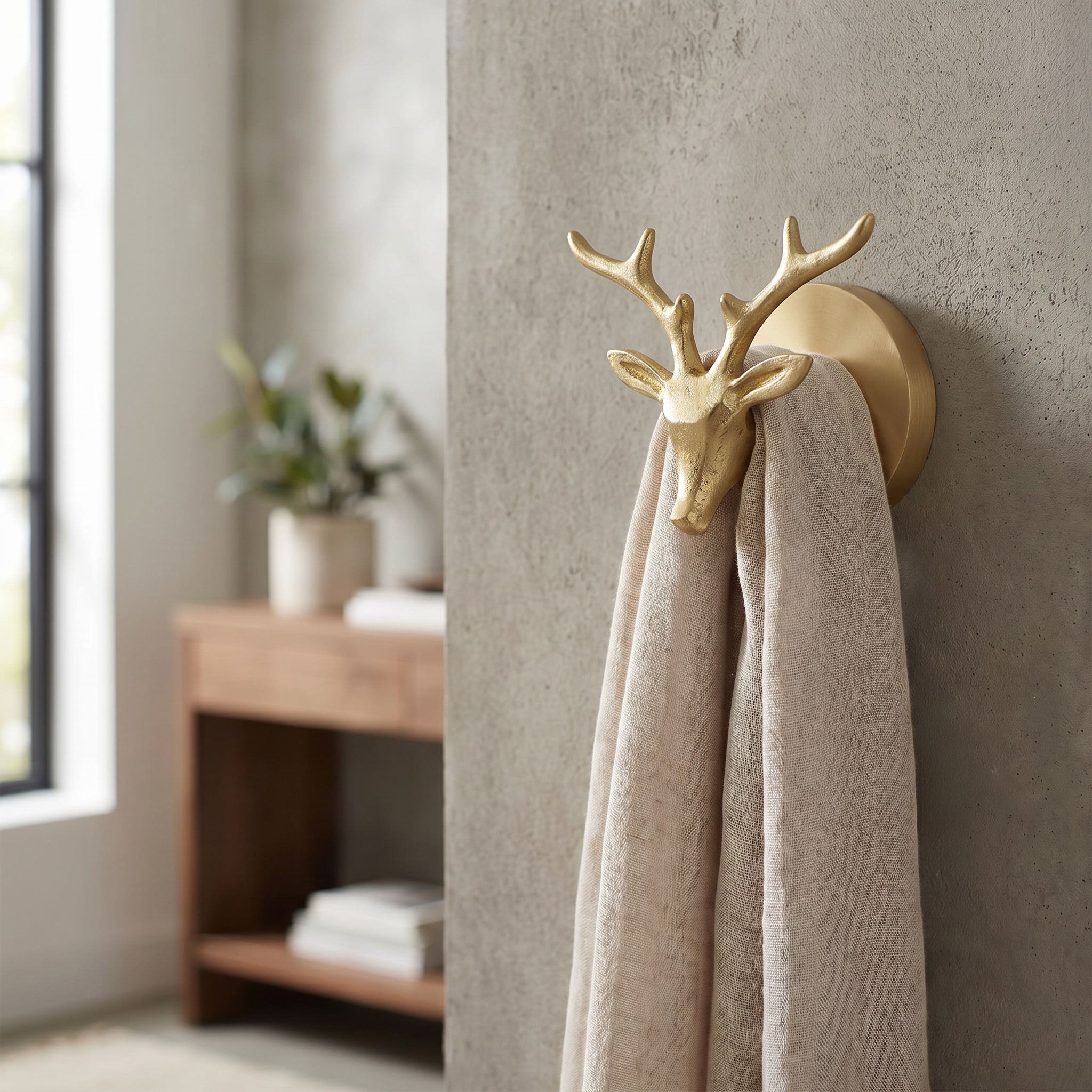 Brass Wall Hook Punch-Free European Style