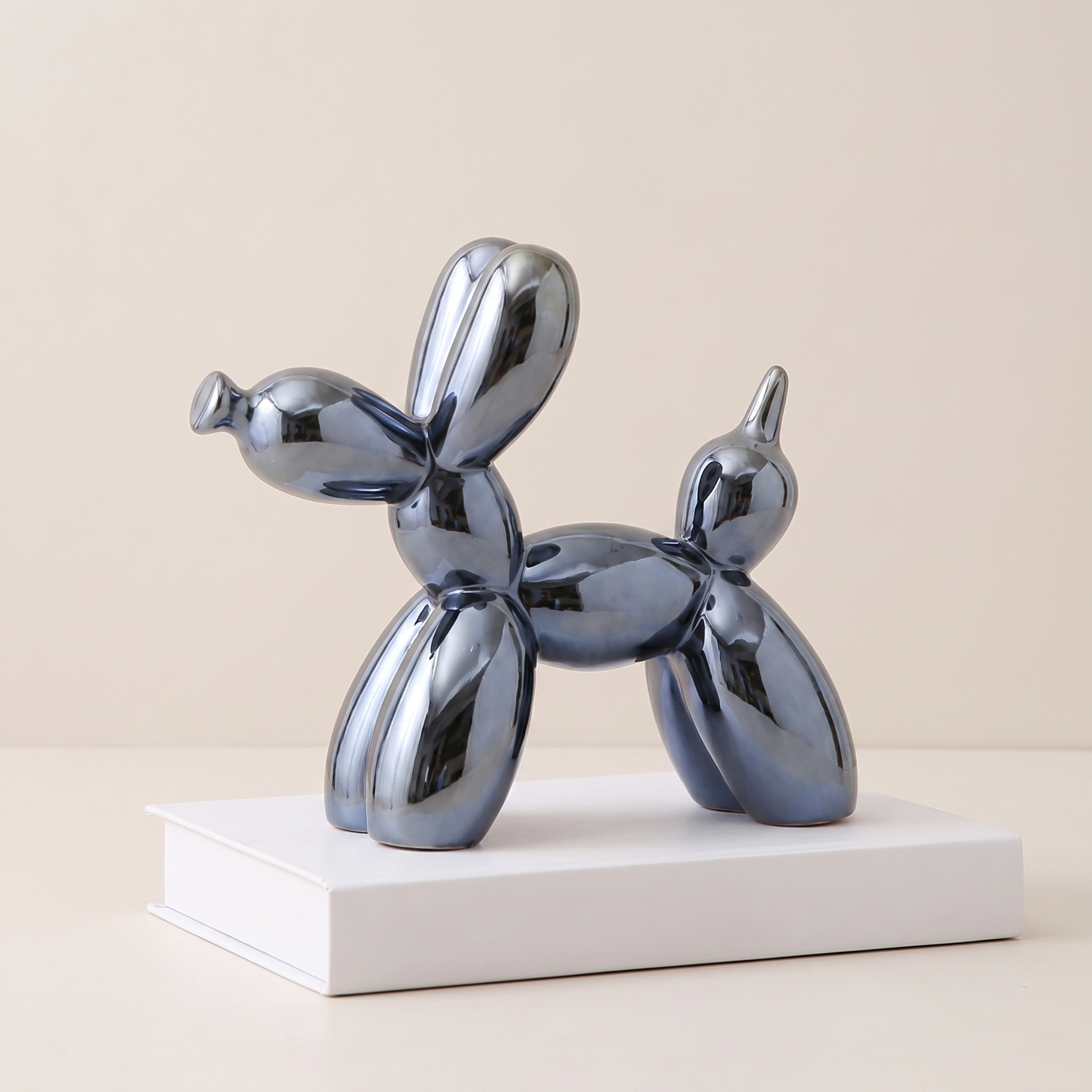 Modern Balloon Dog Ceramic Sculpture