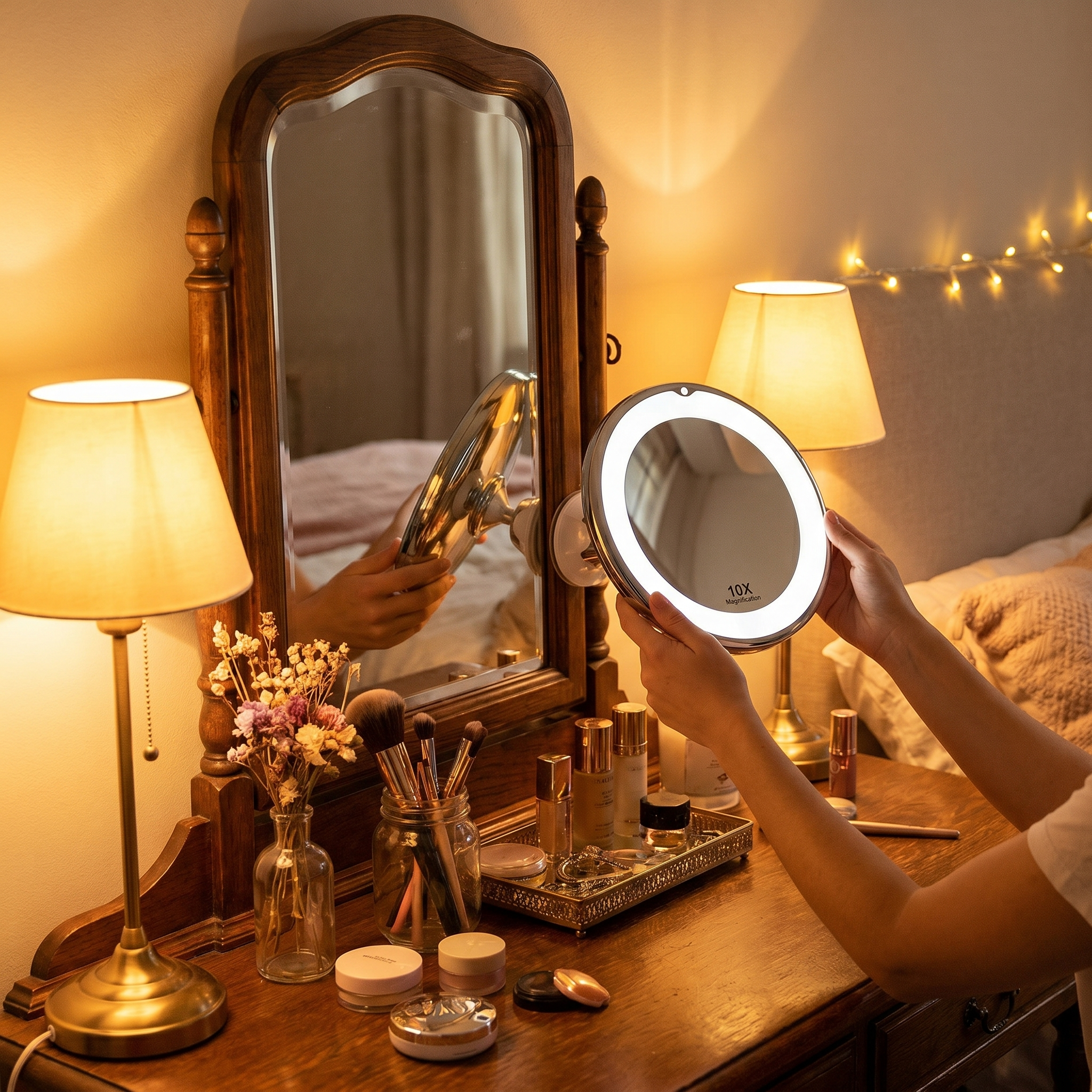 LED Makeup Mirror with Suction Base