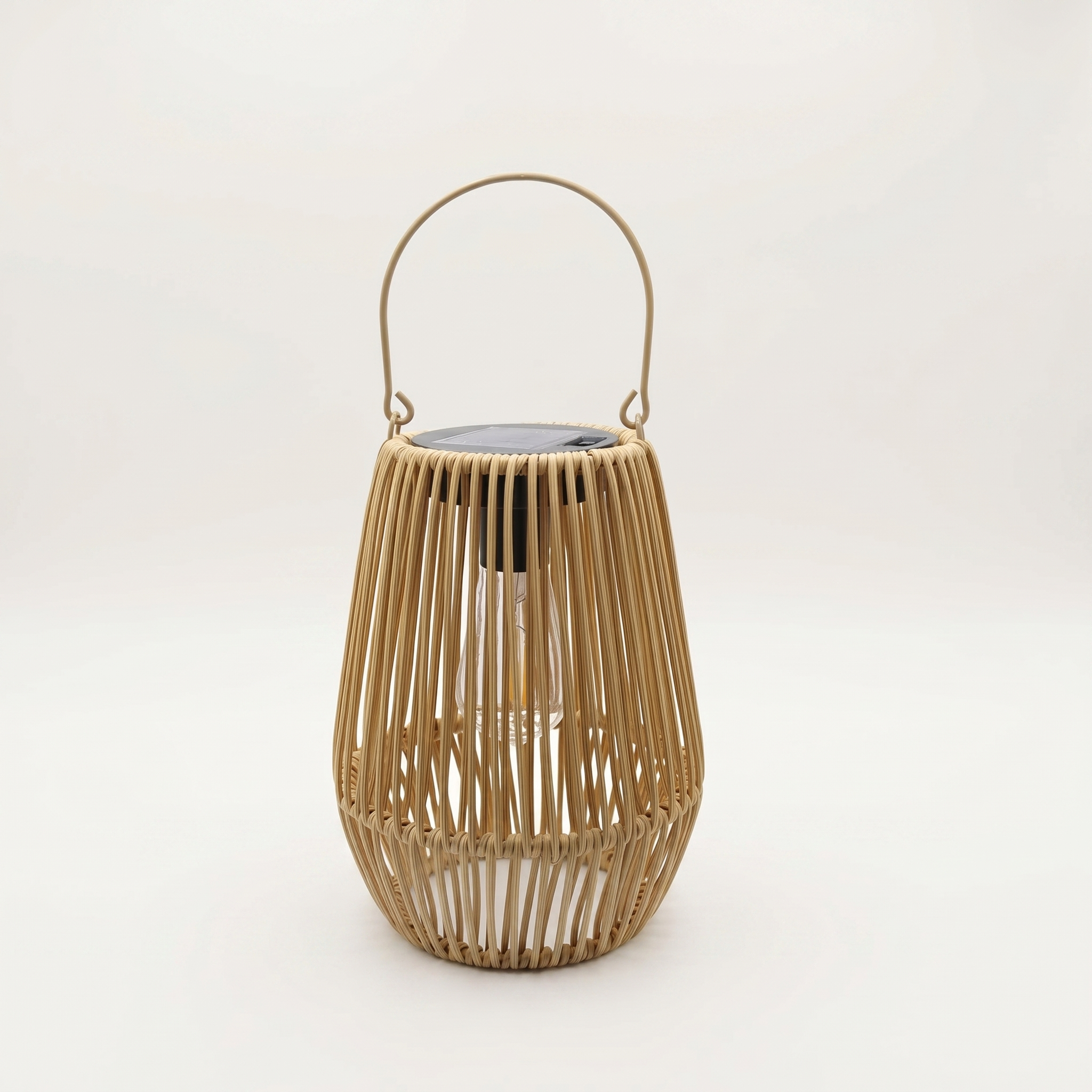 Solar Rattan Hanging Lantern Light