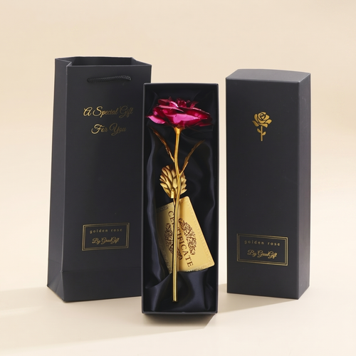 Artificial Foil Rose Flower with Luxury Packaging