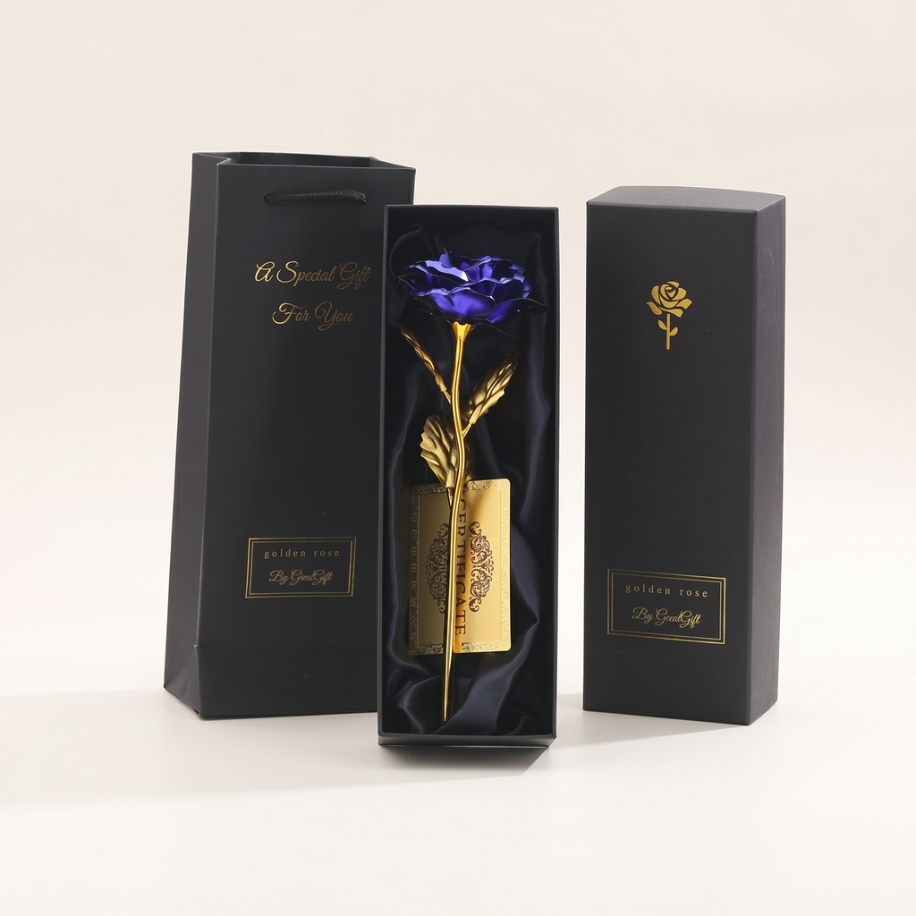 Artificial Foil Rose Flower with Luxury Packaging
