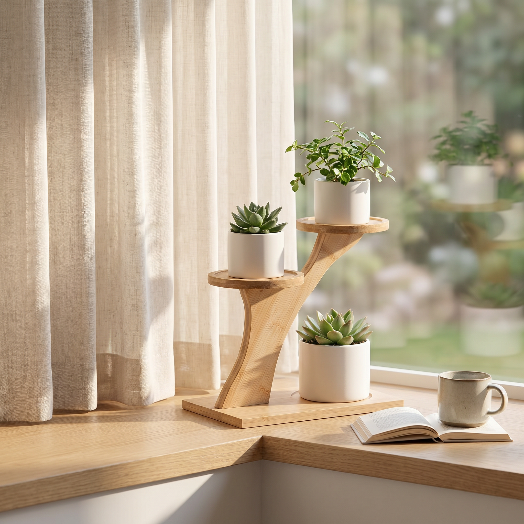 pot holders for indoor plants 2 Tier Desktop Flower Pot Holder for Indoor Plants – Edavate