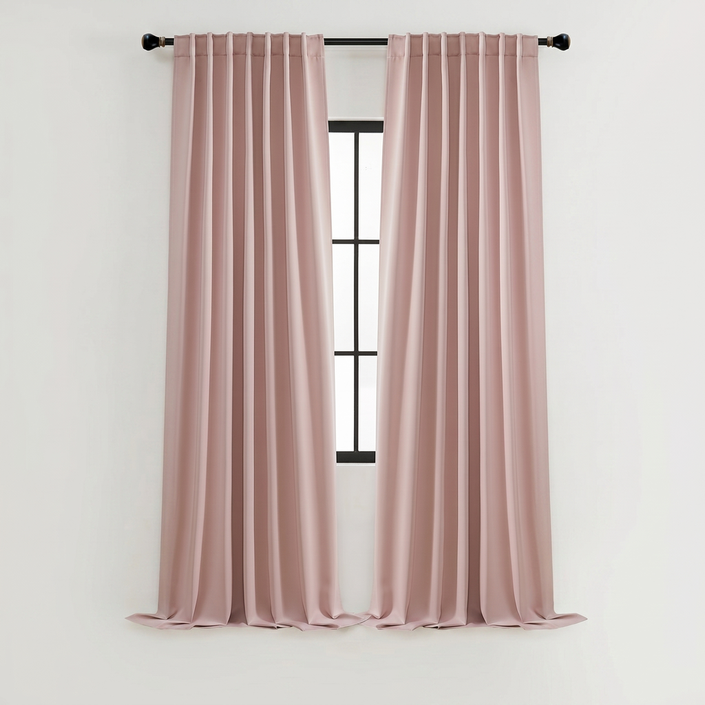 Solid Color Window Curtains