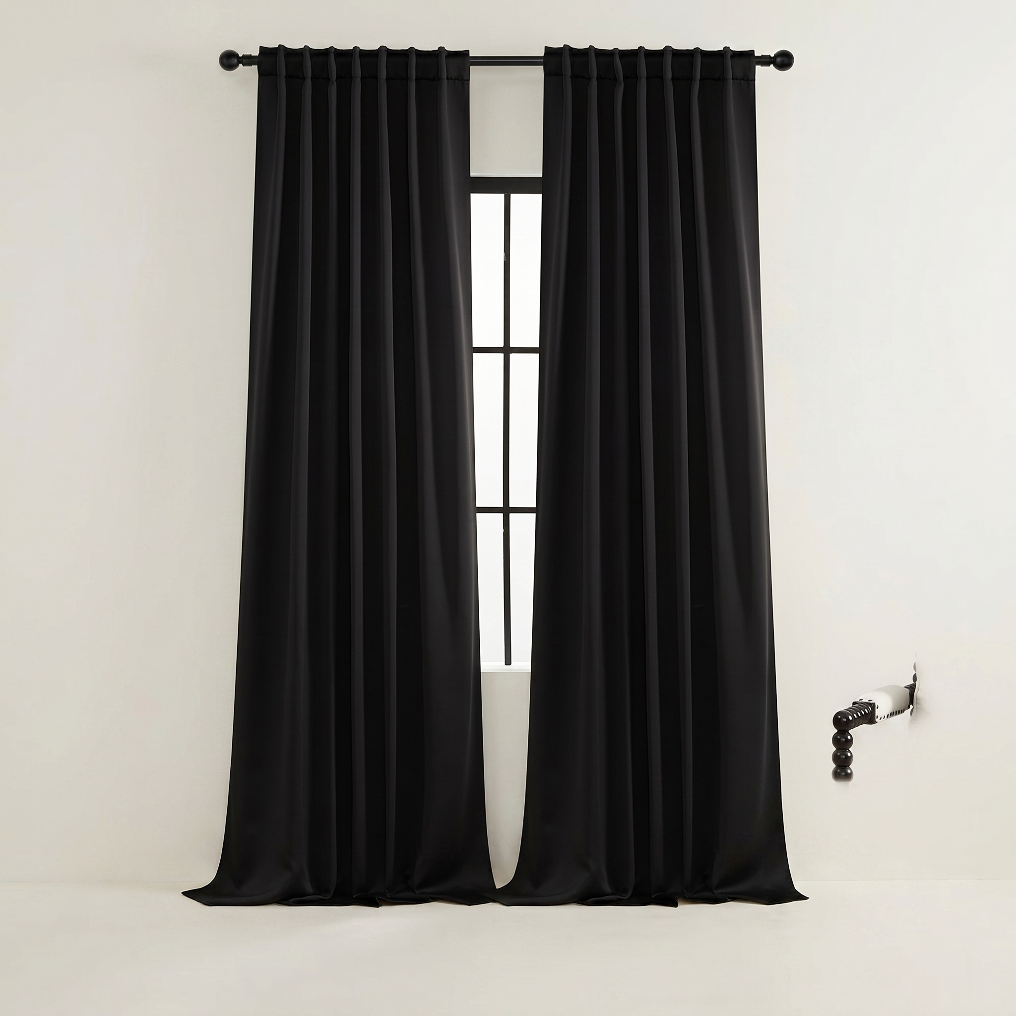 Solid Color Window Curtains