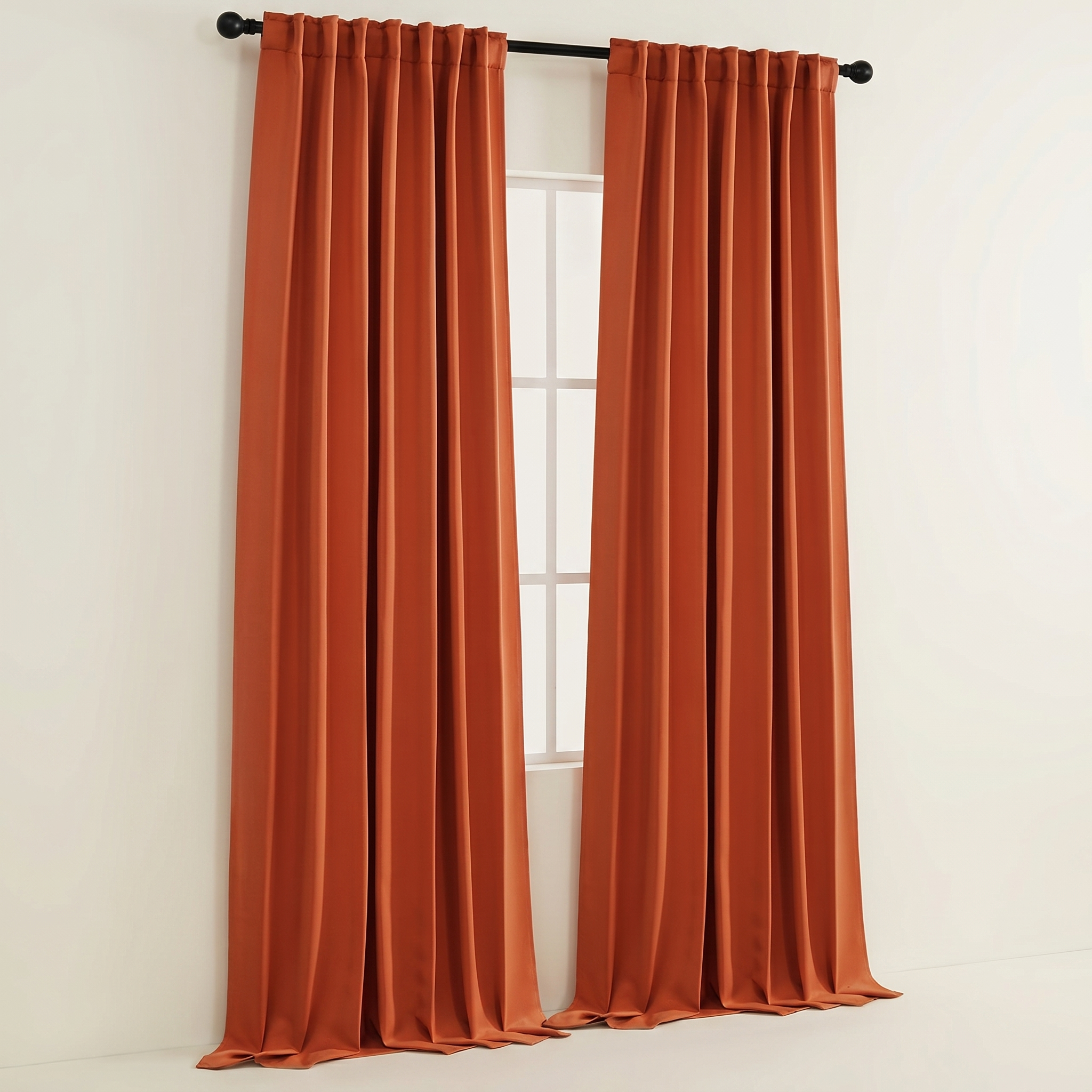 Solid Color Window Curtains