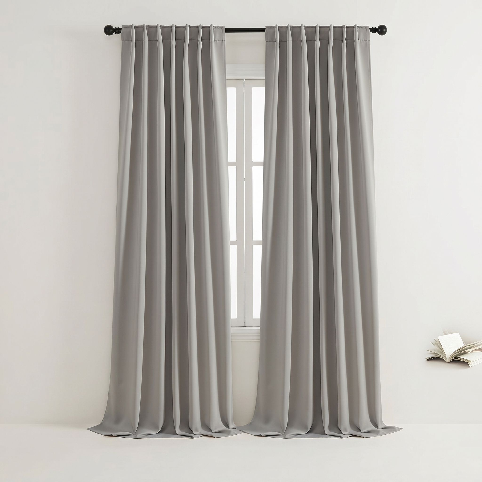 Solid Color Window Curtains