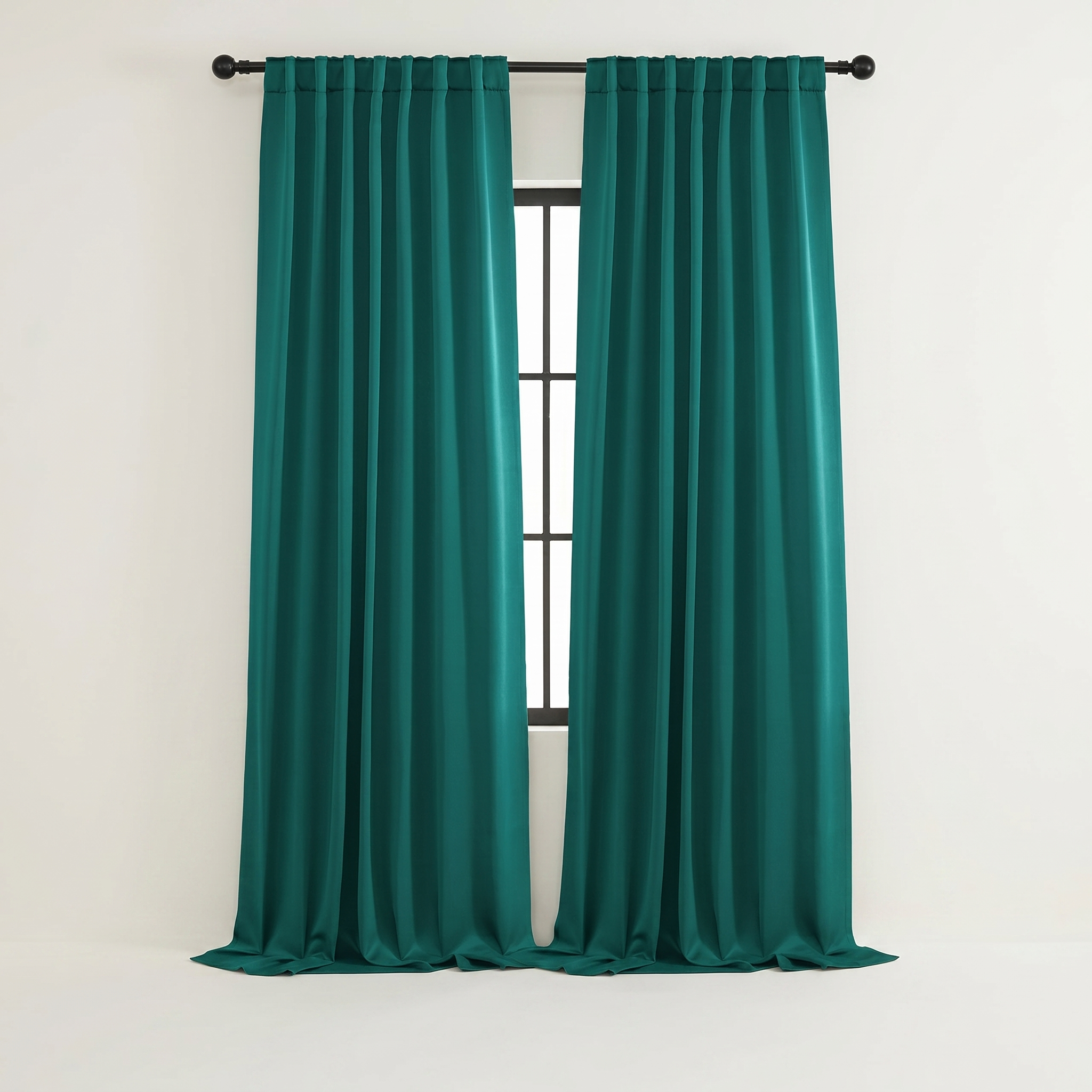 Solid Color Window Curtains