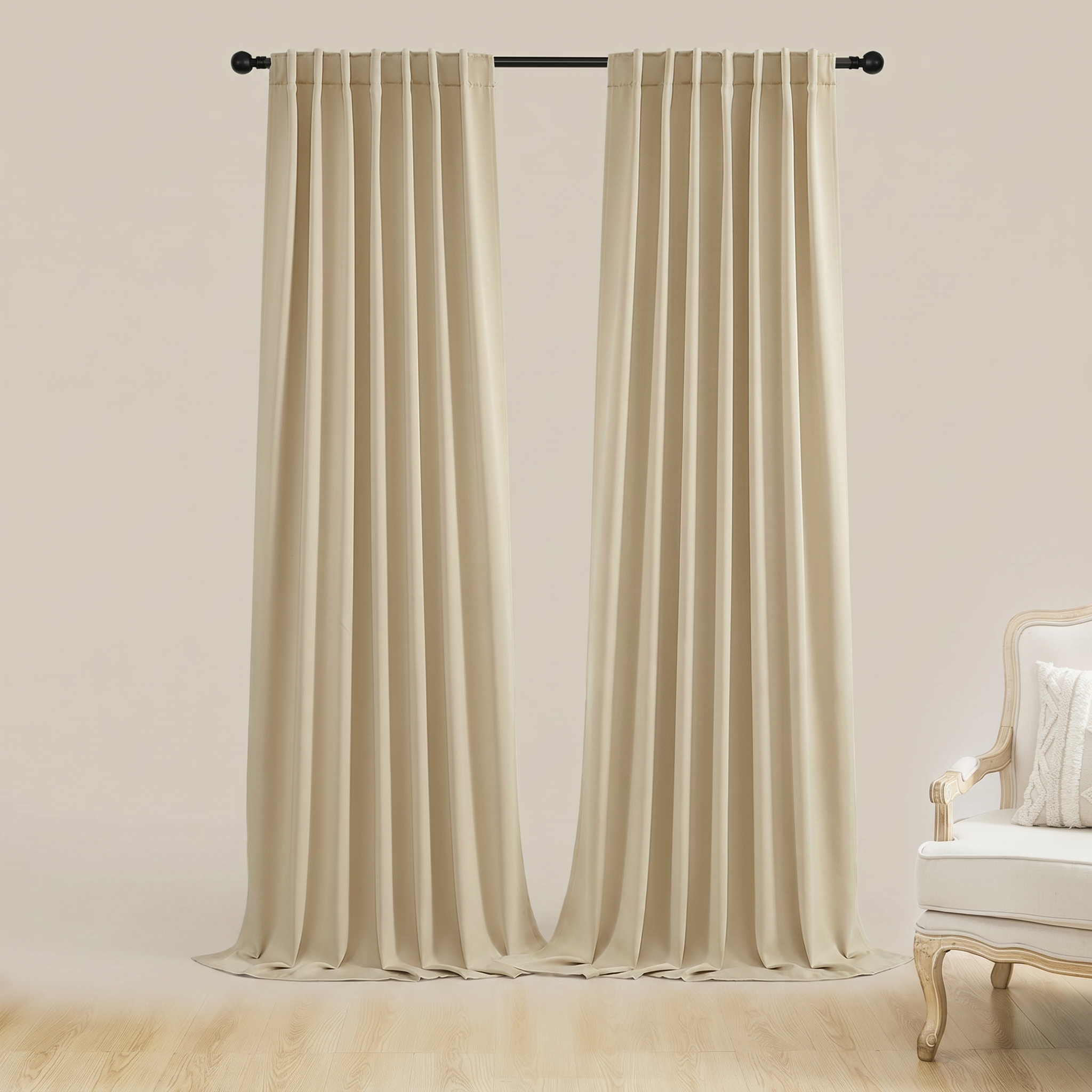 Solid Color Window Curtains