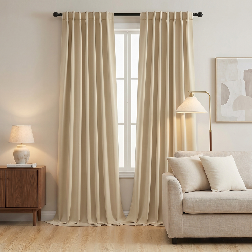 Solid Color Window Curtains