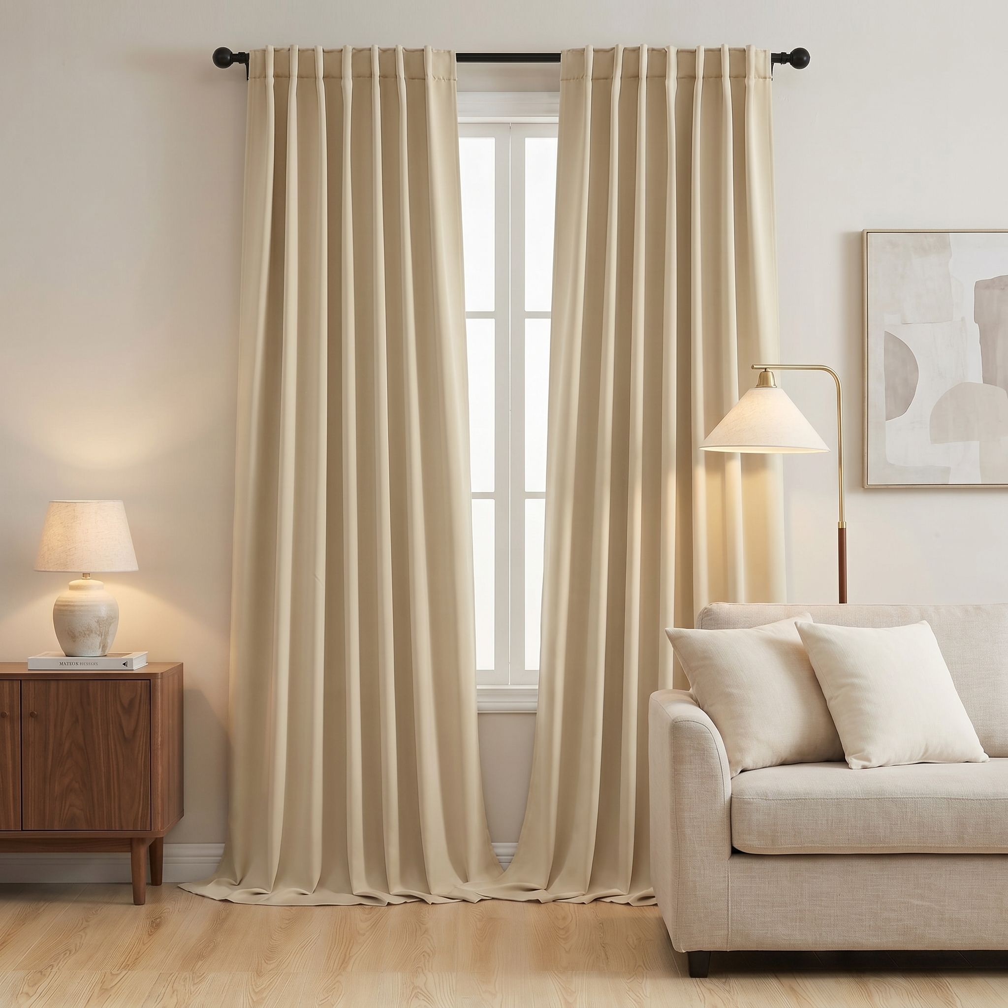 Solid Color Window Curtains