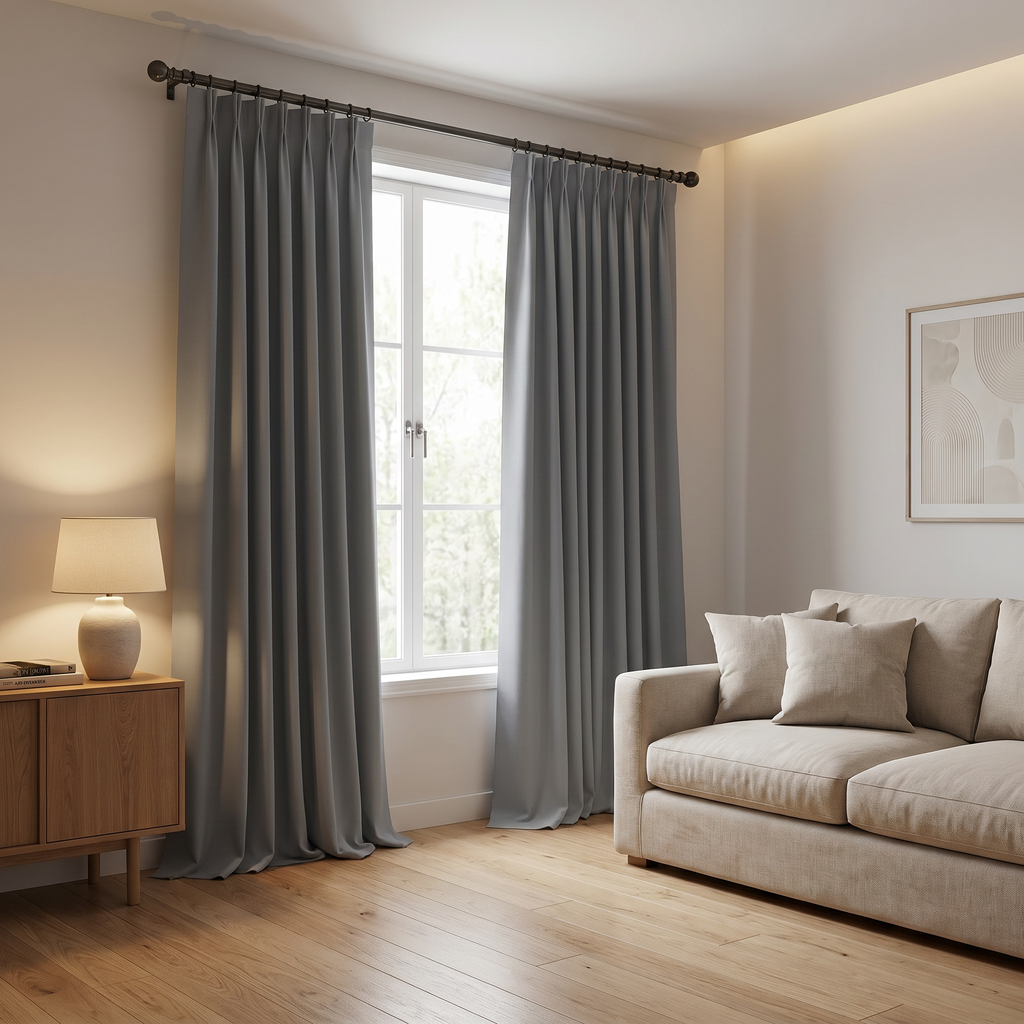 Solid Color Window Curtains