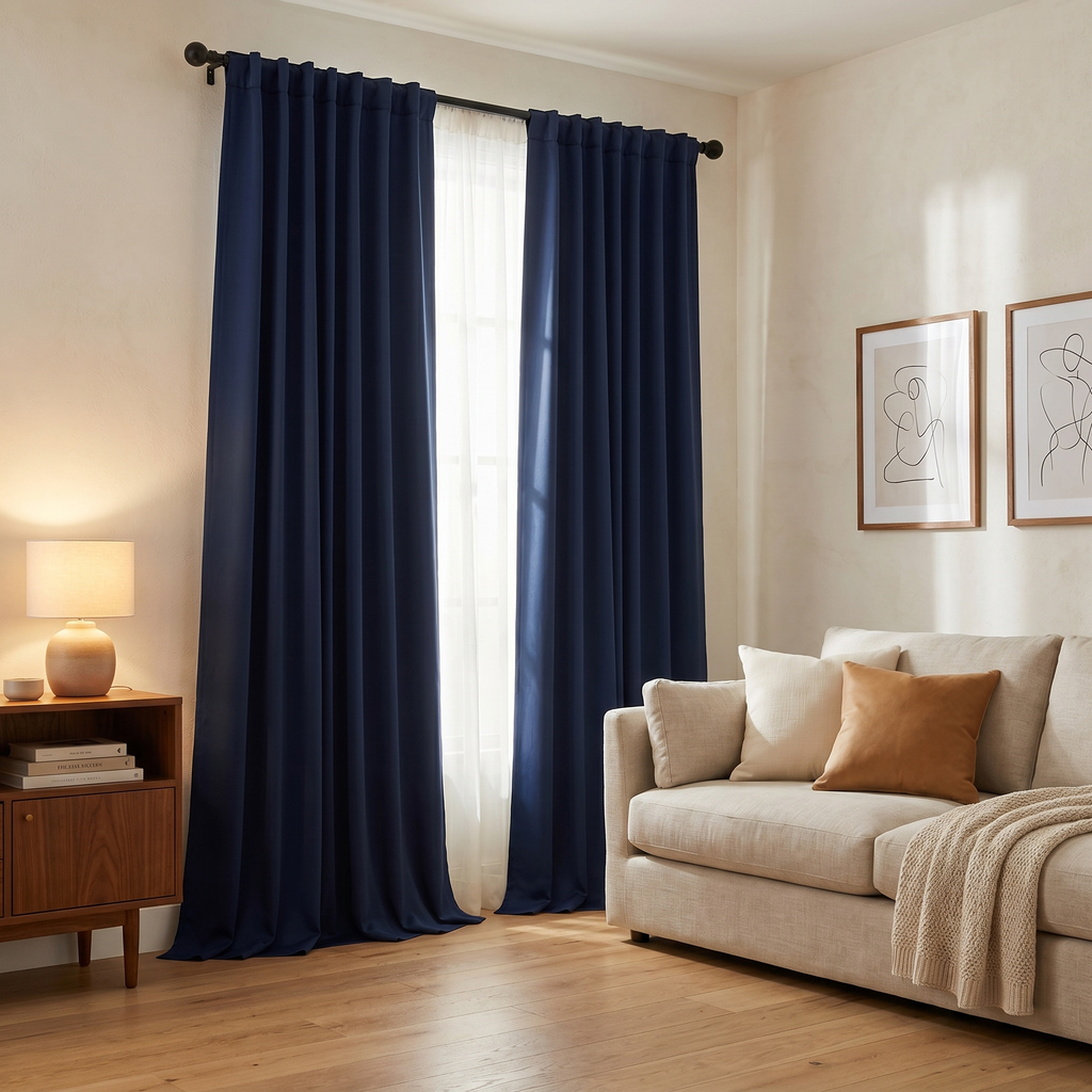 Solid Color Window Curtains
