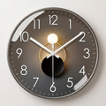 Modern Silent Wall Clock with LED Accent