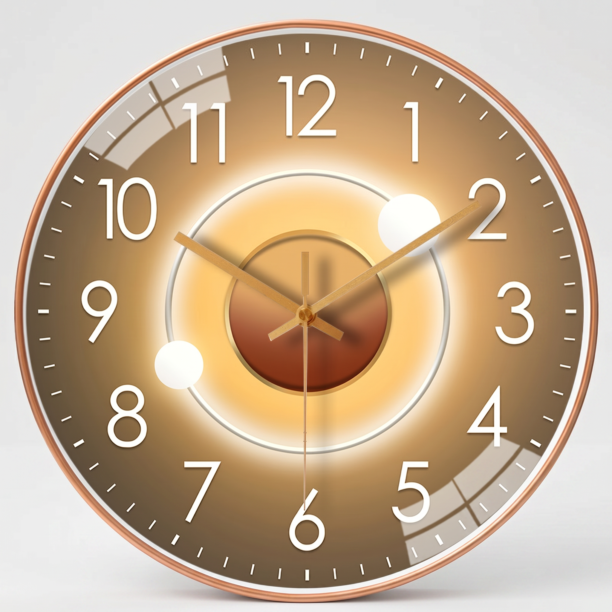 Modern Gold Frame Wall Clock