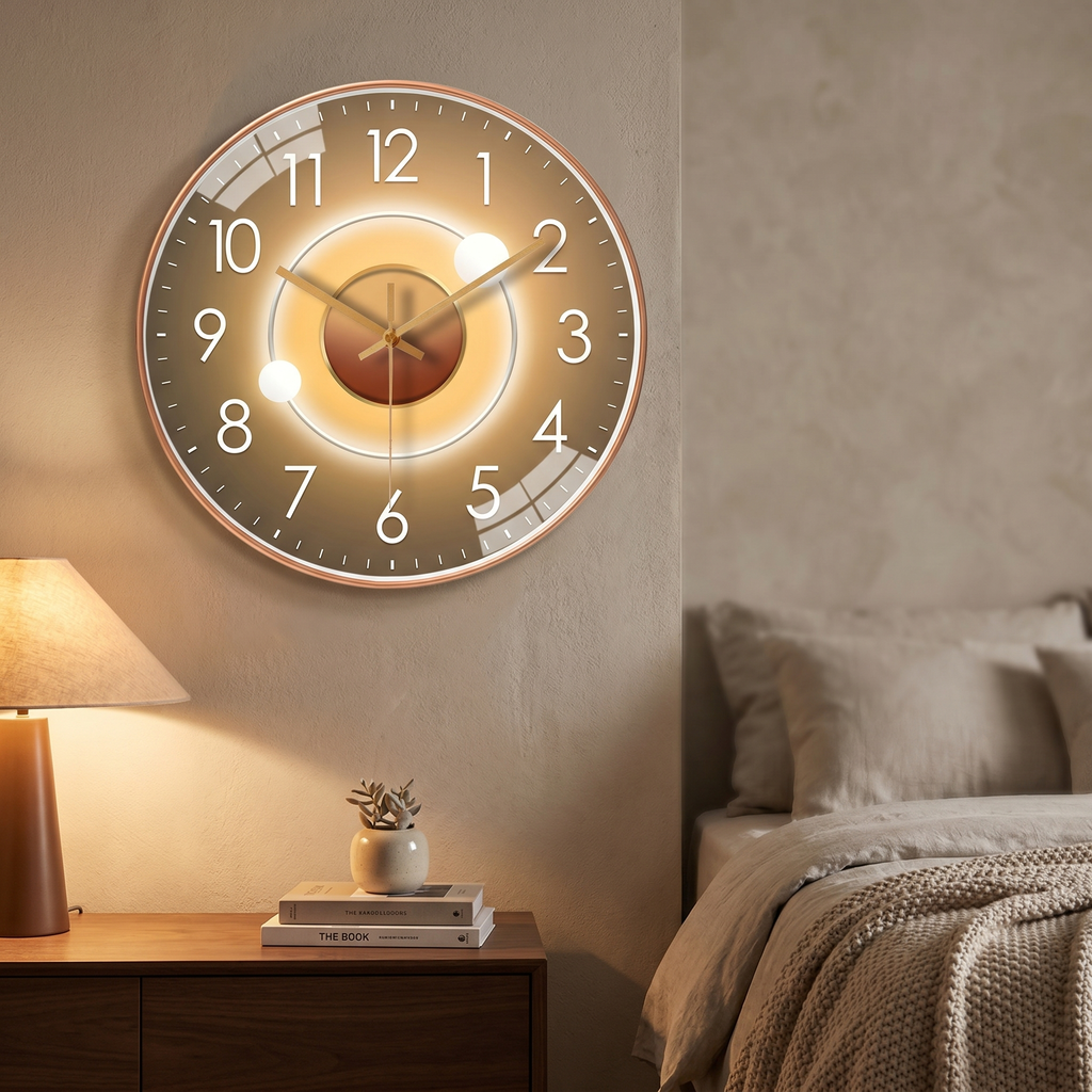 Modern Gold Frame Wall Clock