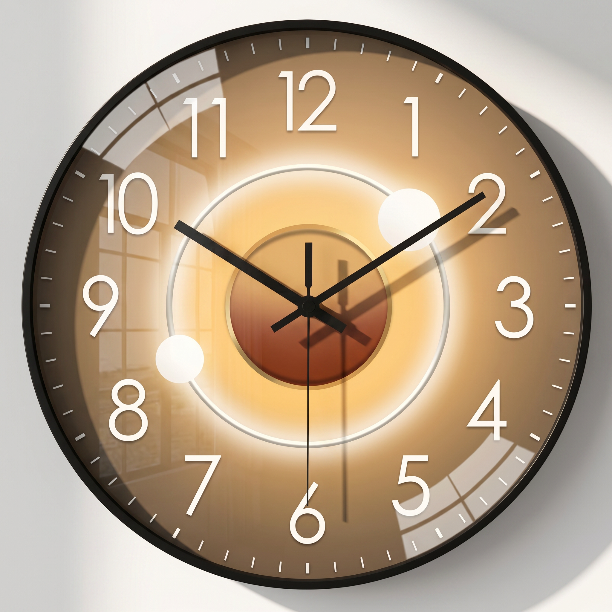 Modern Gold Frame Wall Clock