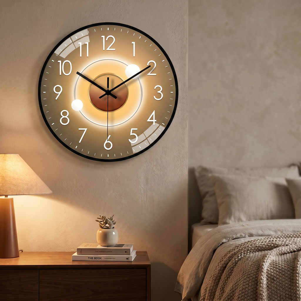 Modern Gold Frame Wall Clock