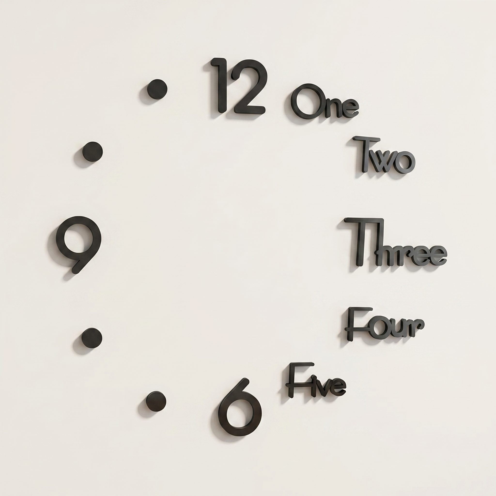 Large 3D Wall Clock DIY