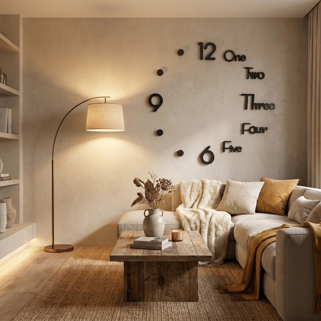 Large 3D Wall Clock DIY