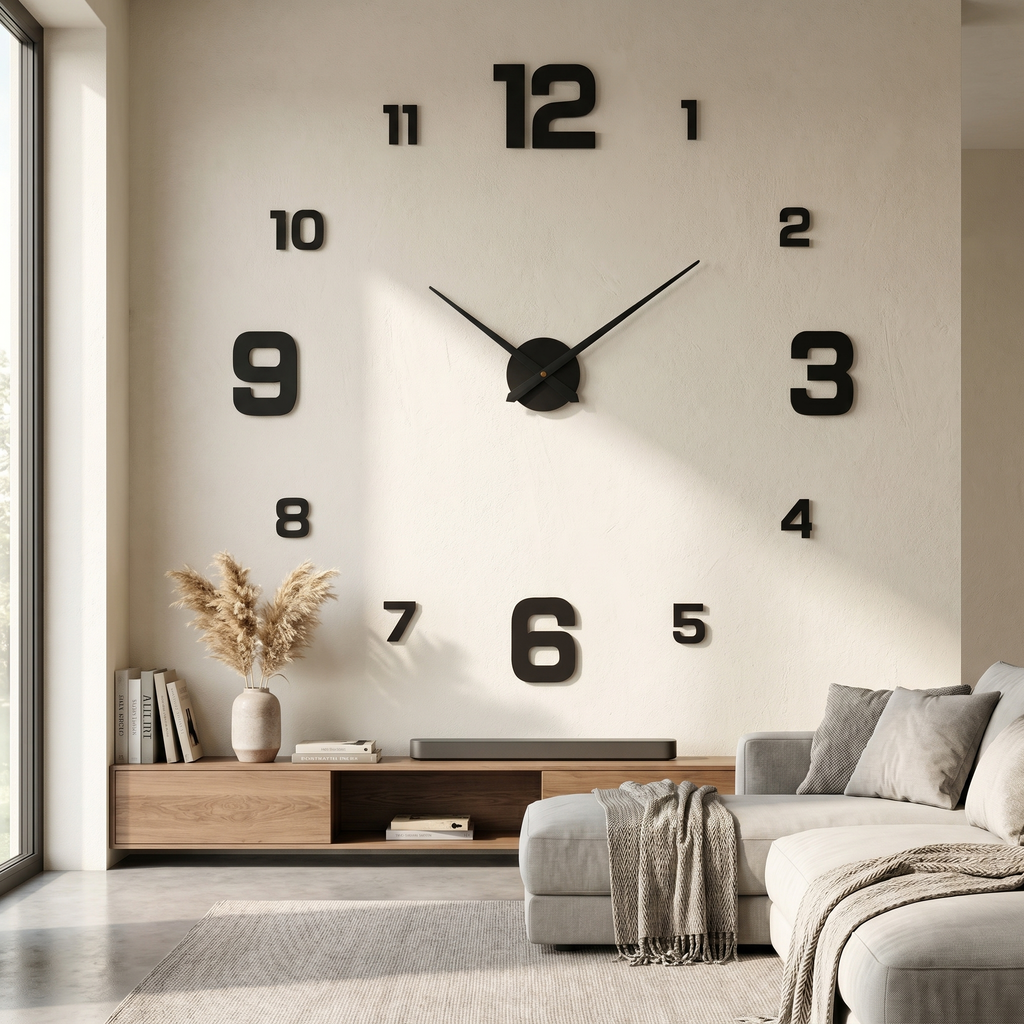 Extra Large 3D DIY Wall Clock