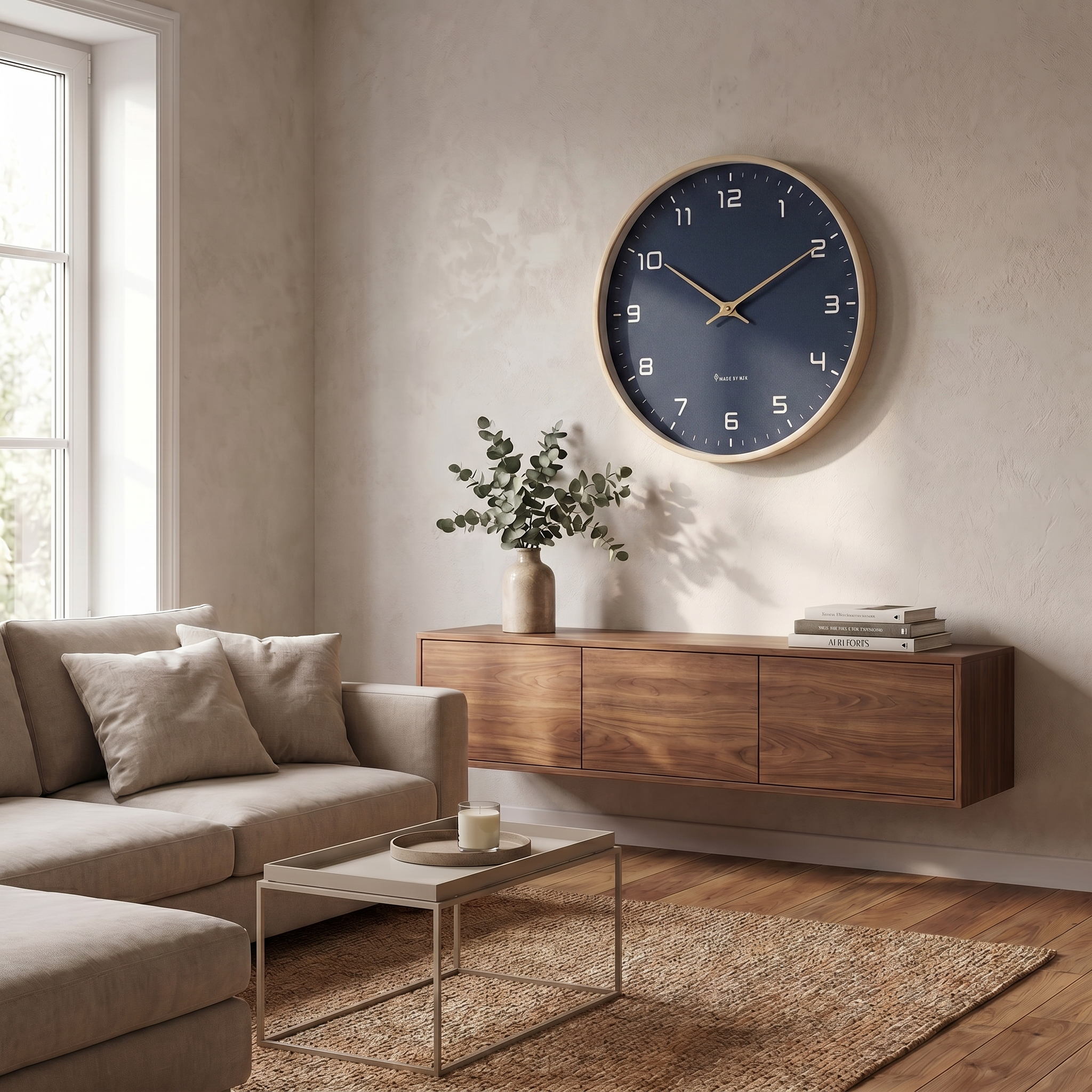 Minimalist Wooden Wall Clock