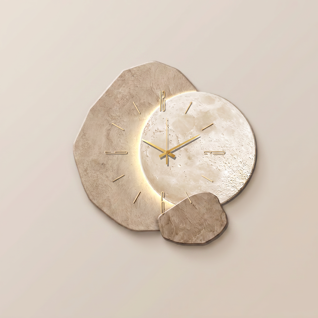Modern LED Wall Clock with Ambient Backlight