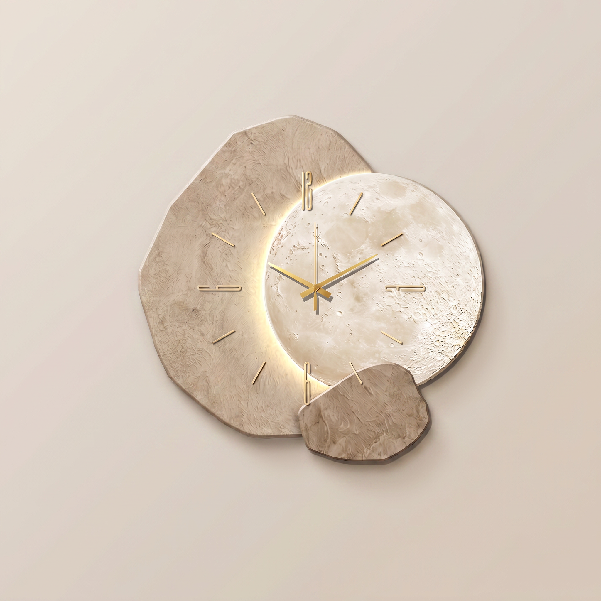 Modern LED Wall Clock with Ambient Backlight