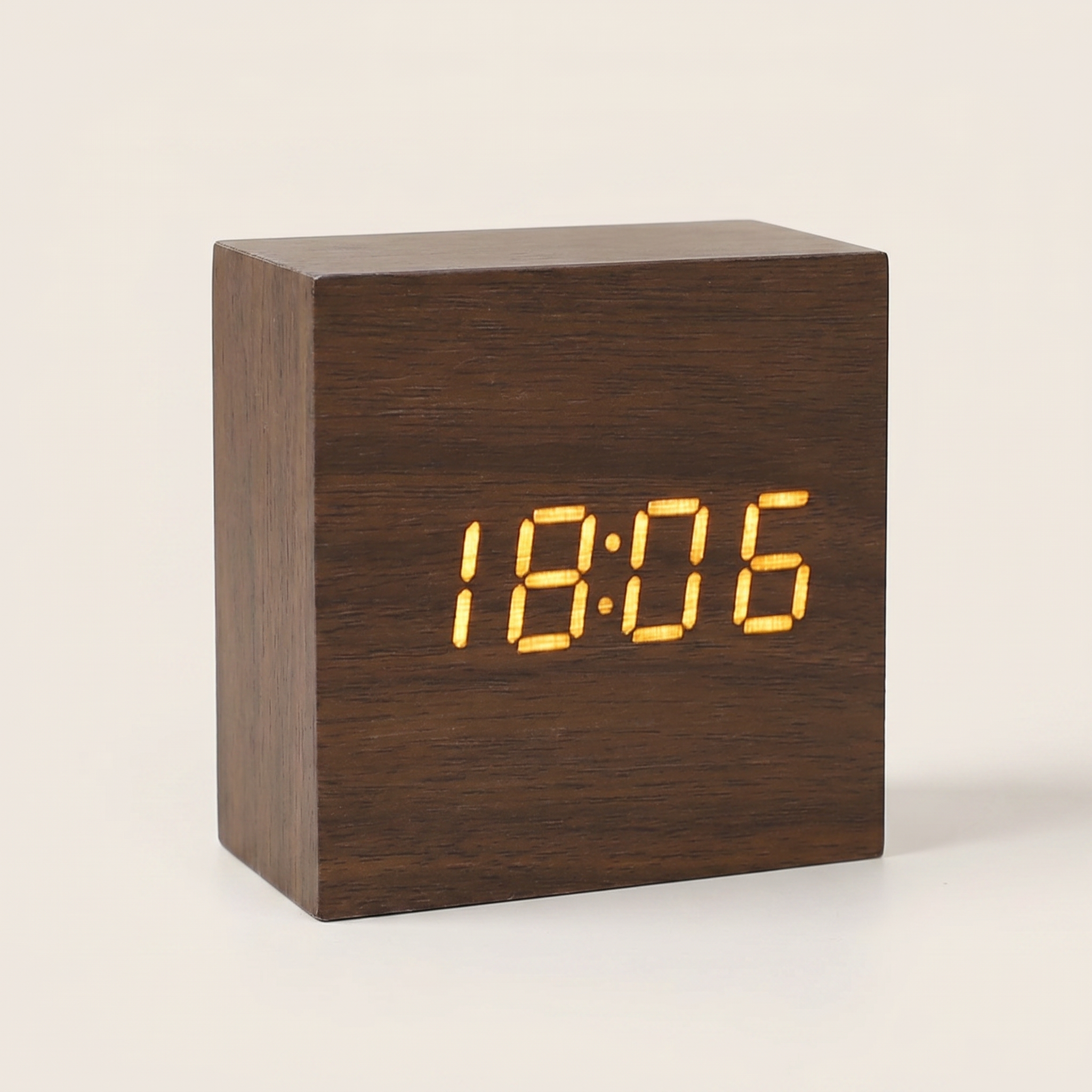 LED Wooden Digital Alarm Clock