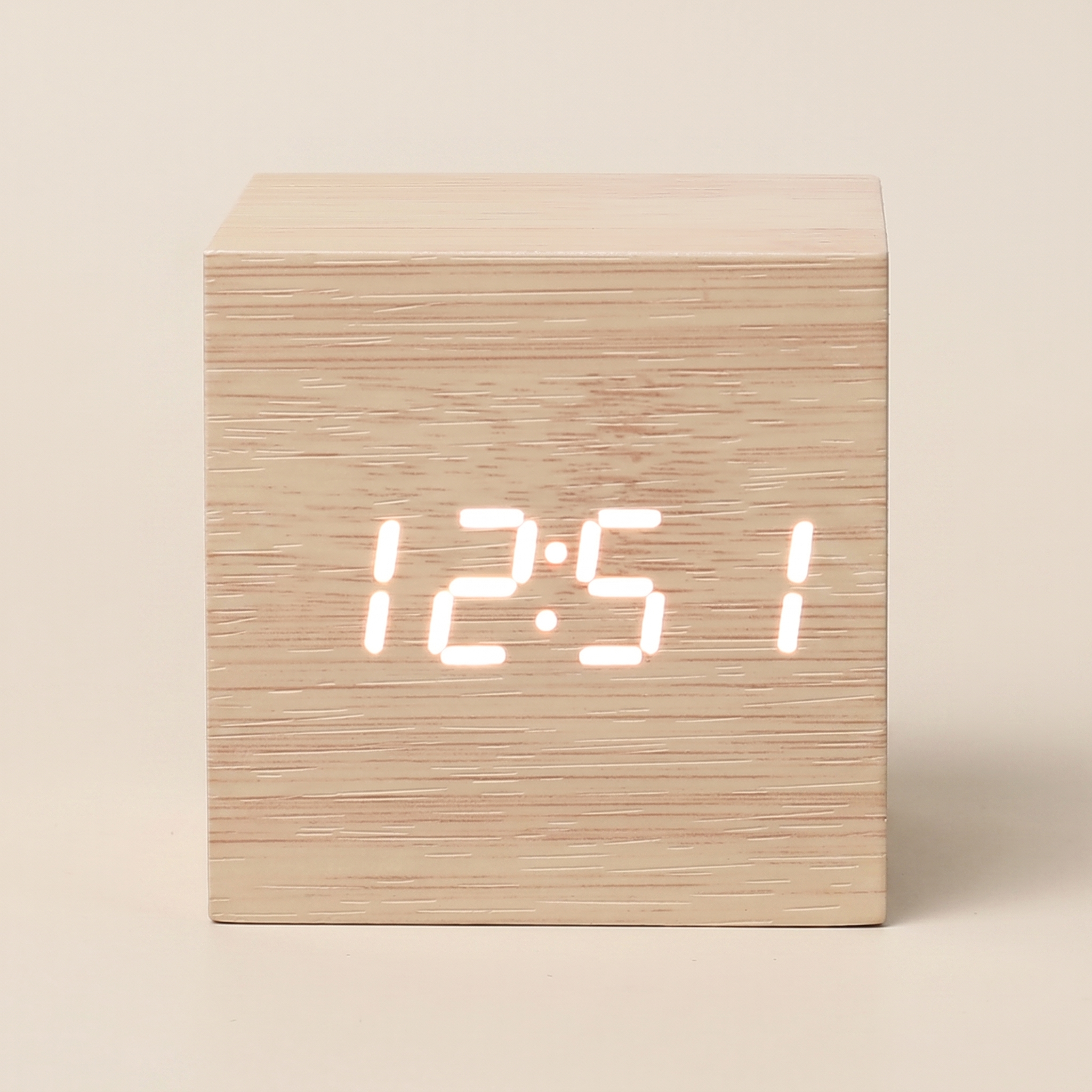 LED Wooden Digital Alarm Clock