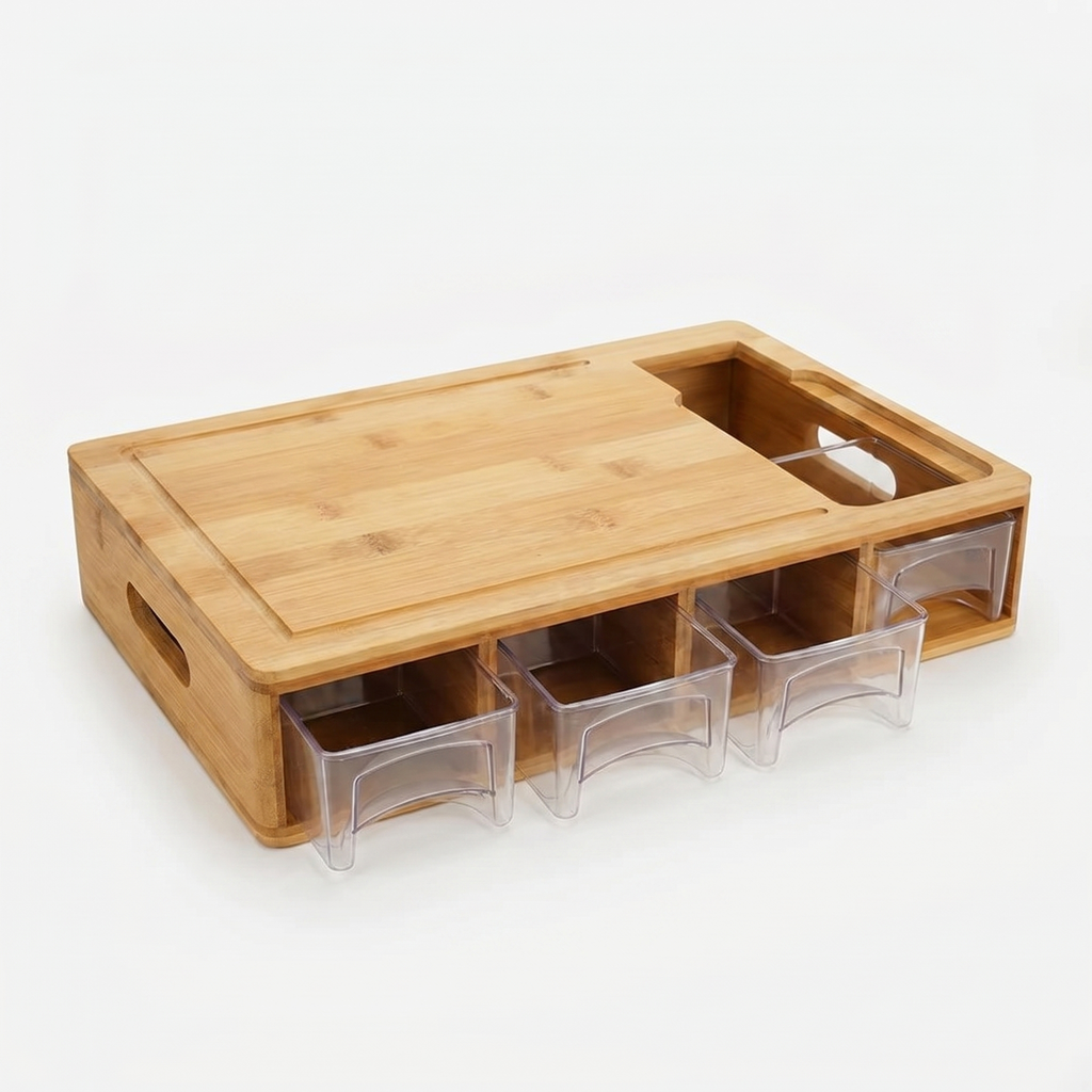 Multifunction Bamboo Cutting Board Set