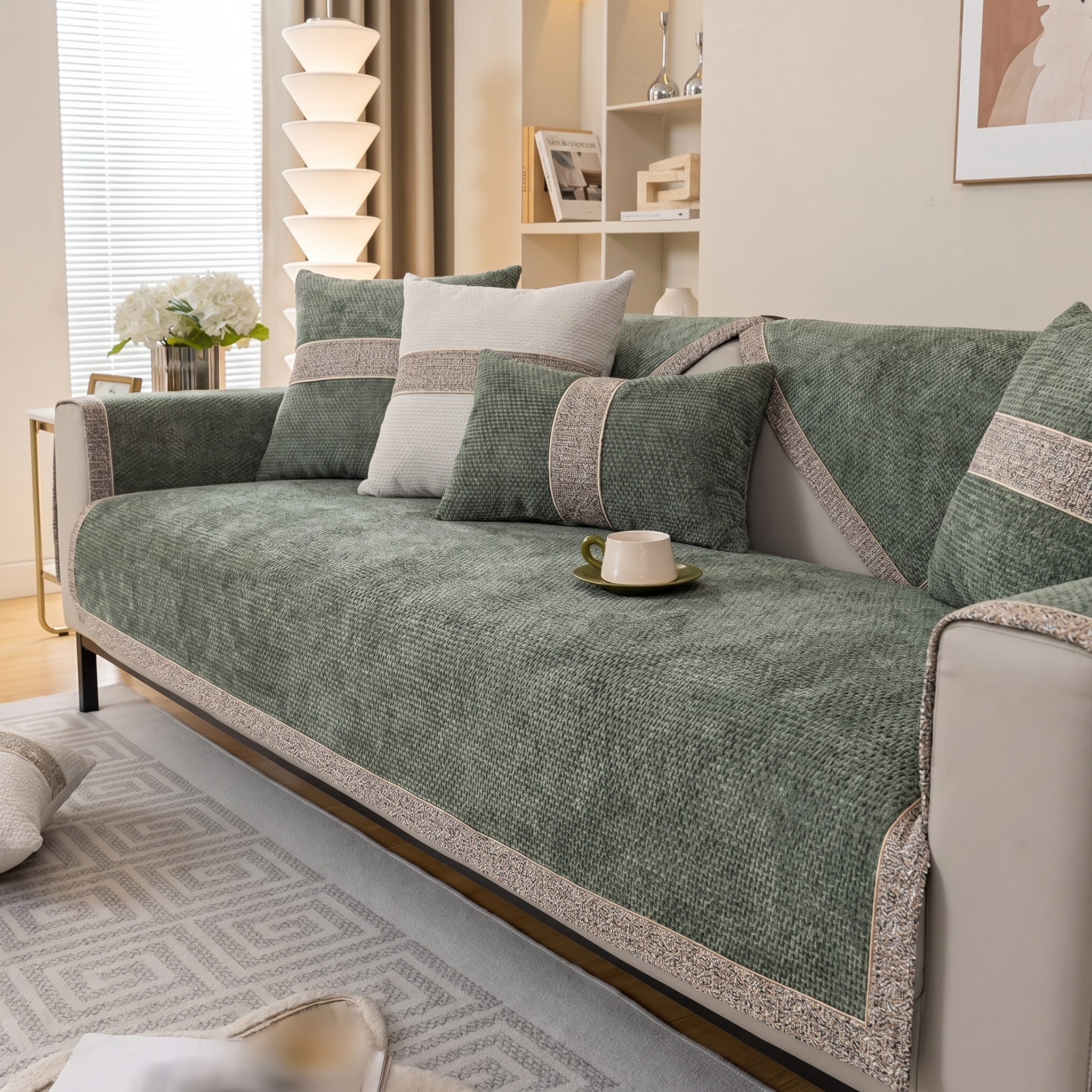 Chenille Sofa Cover Cushion