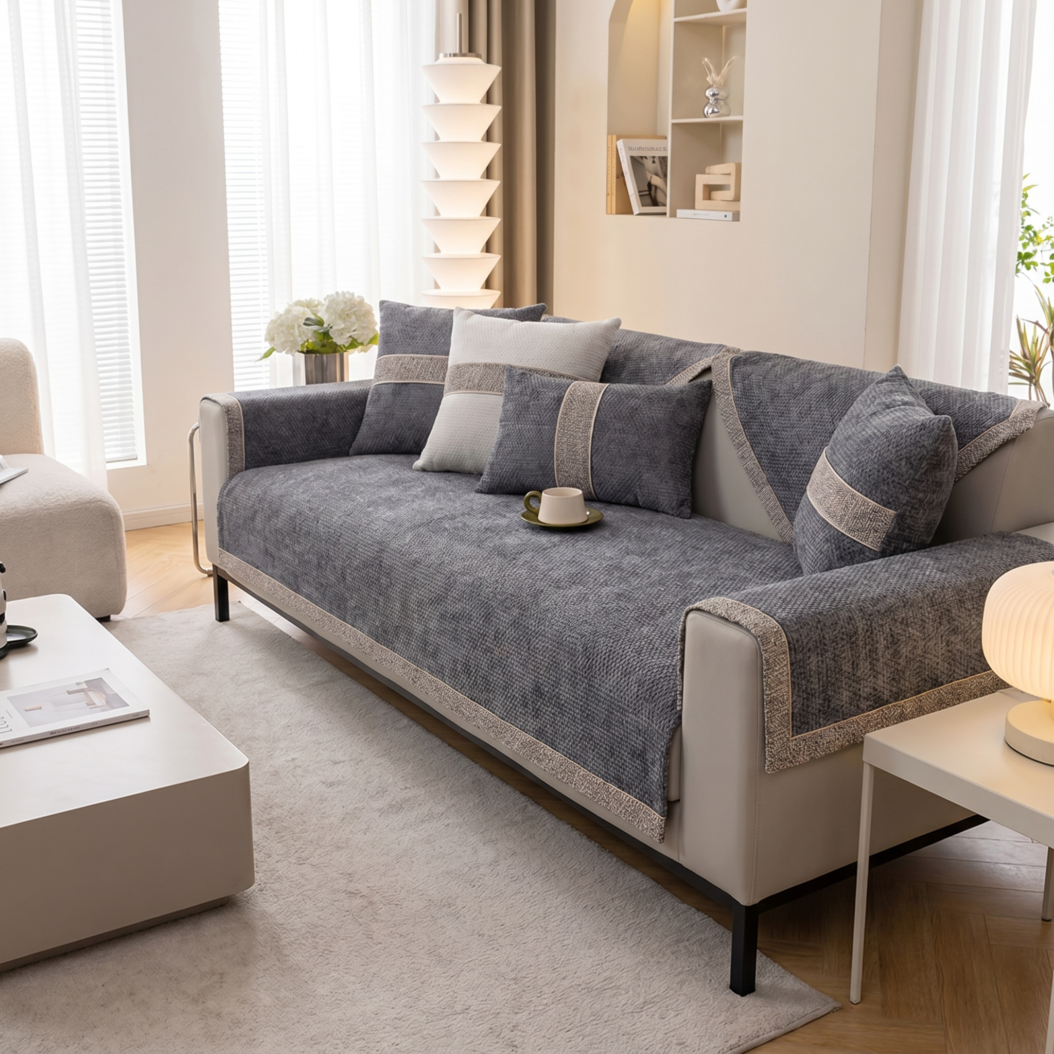 Chenille Sofa Cover Cushion