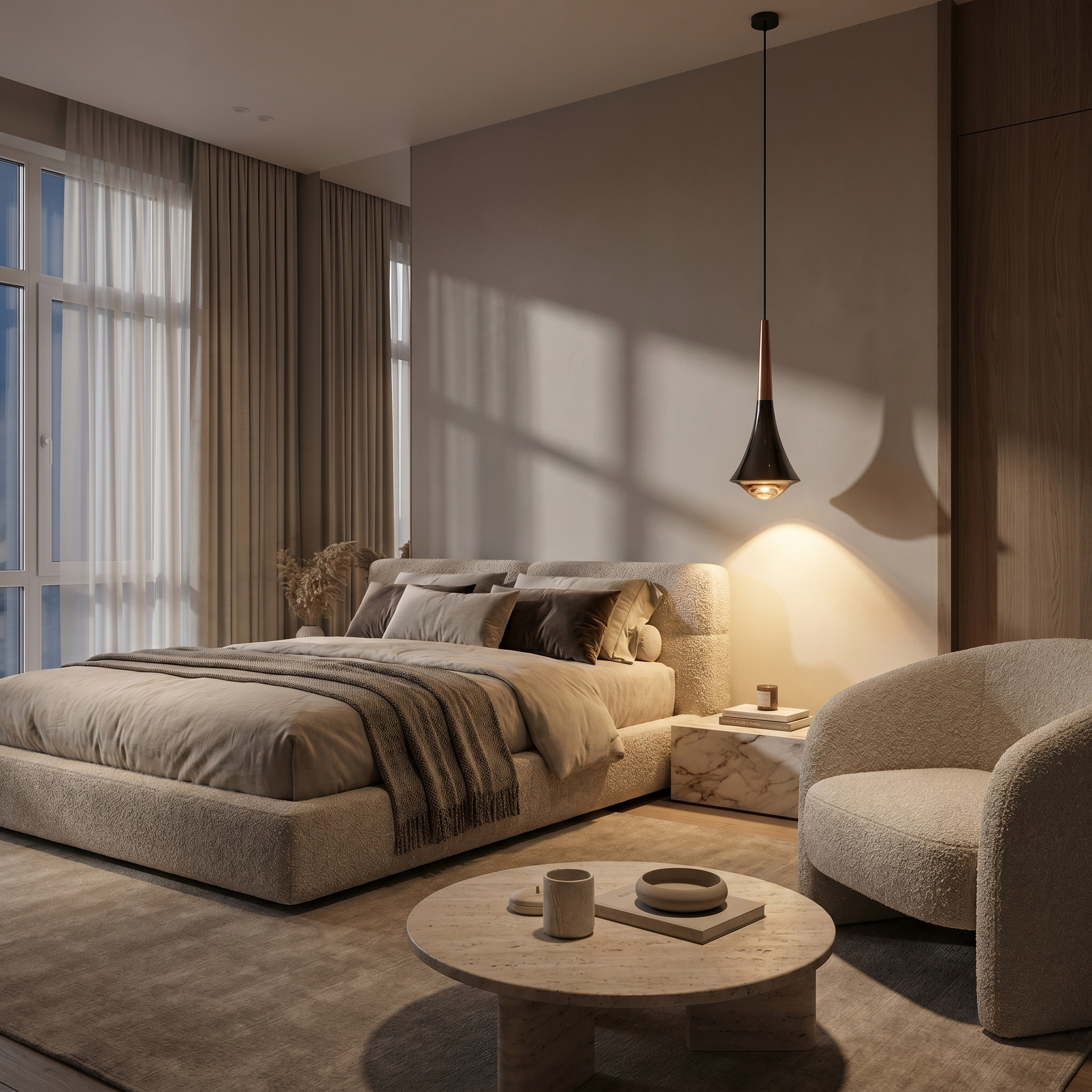 Modern LED Bedside Pendant Light