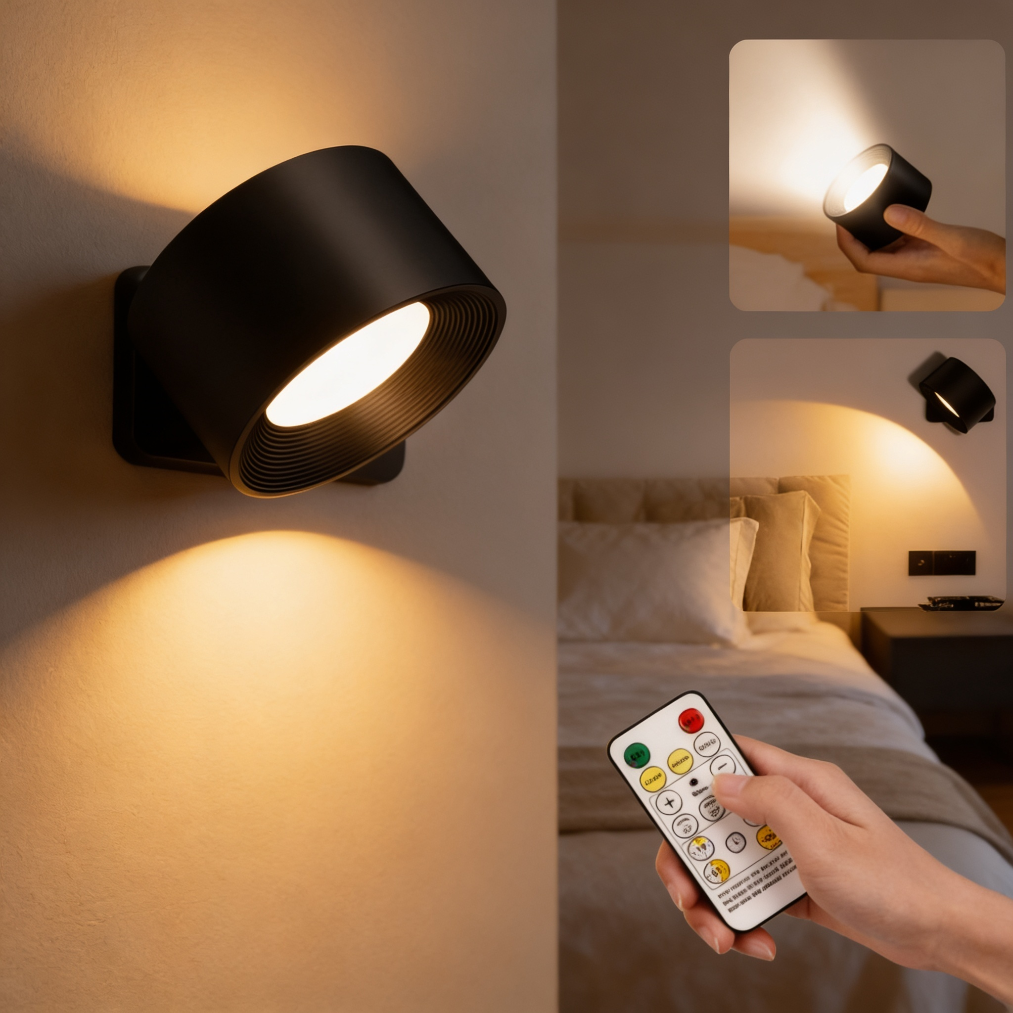 Rechargeable LED Wall Light with Remote Control