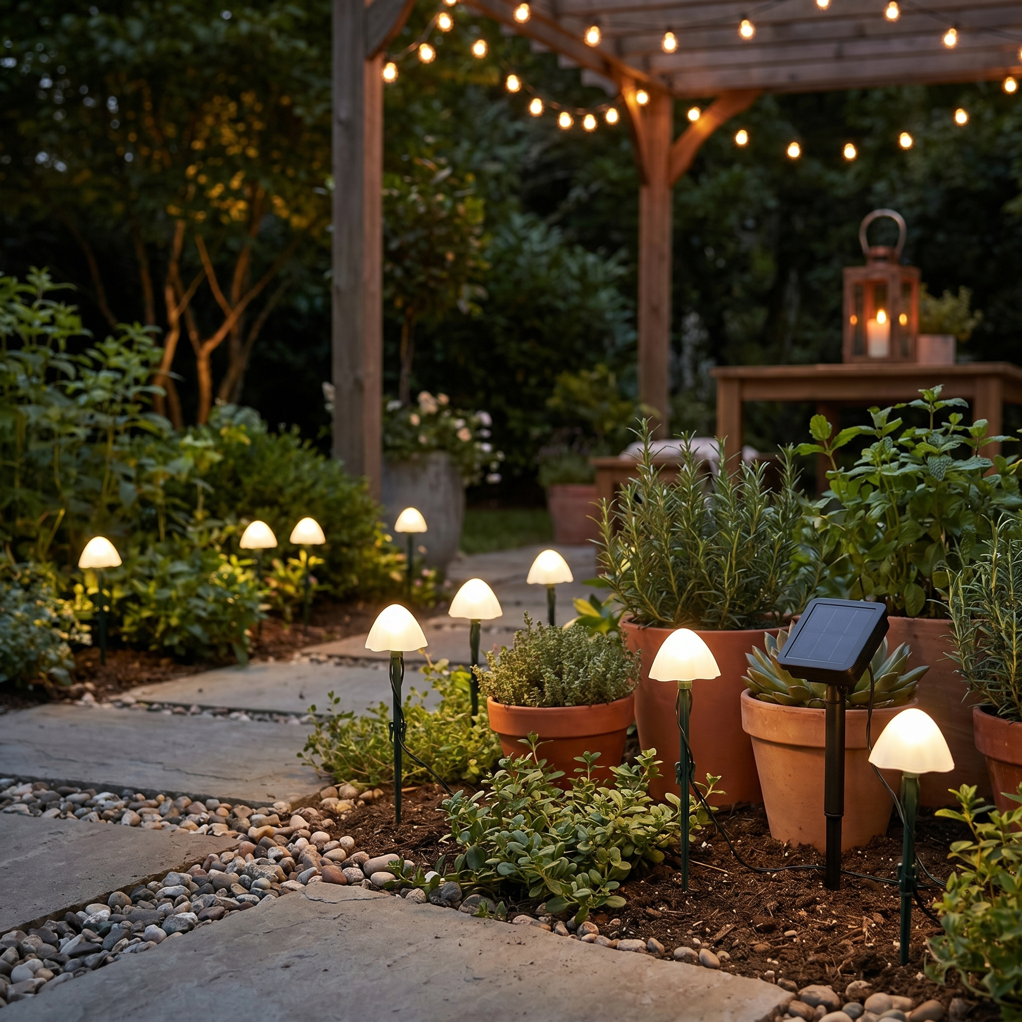 Solar Mushroom Garden Lights