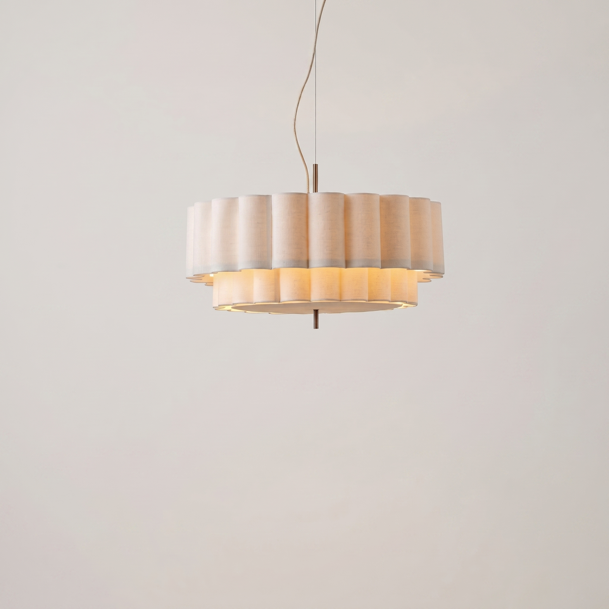 French Vintage Fabric Chandelier
