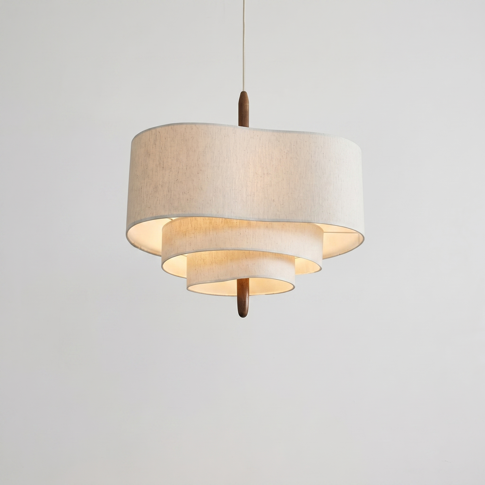 French Cream Fabric Pendant Light