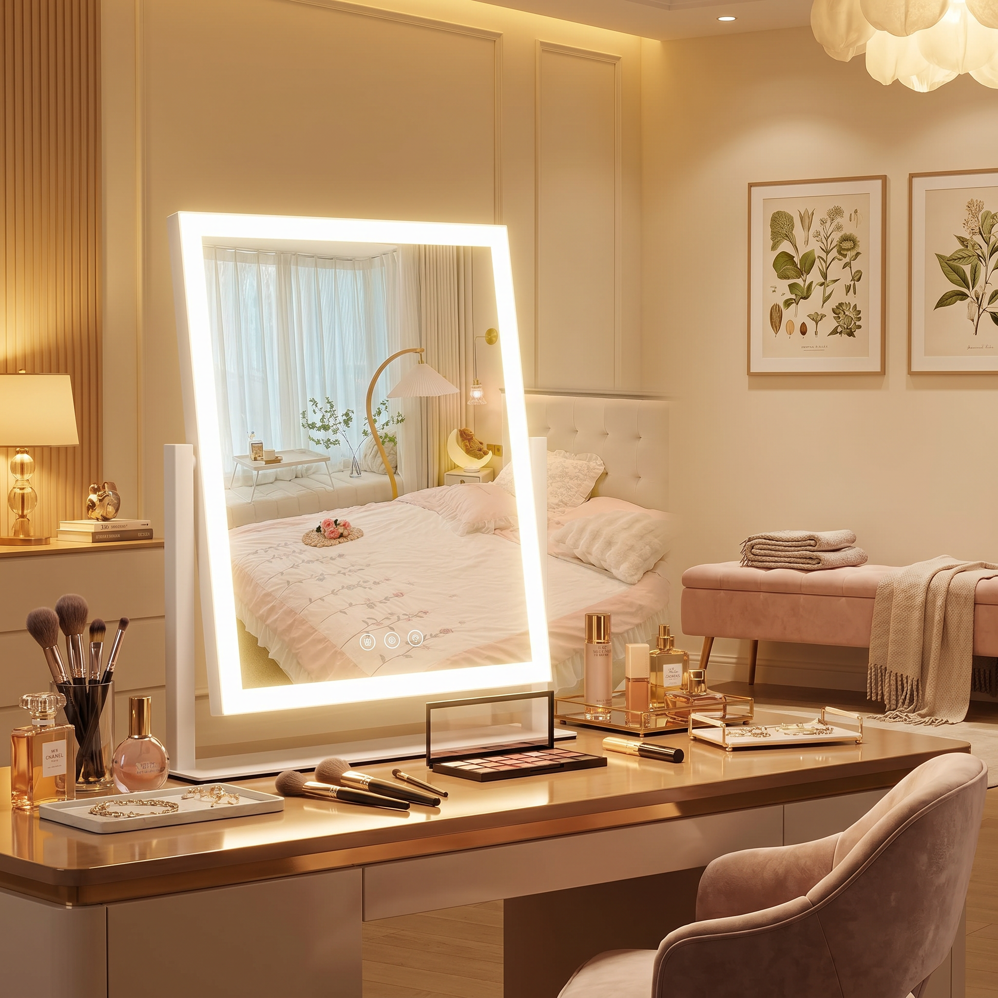 LED Vanity Makeup Mirror with Lights