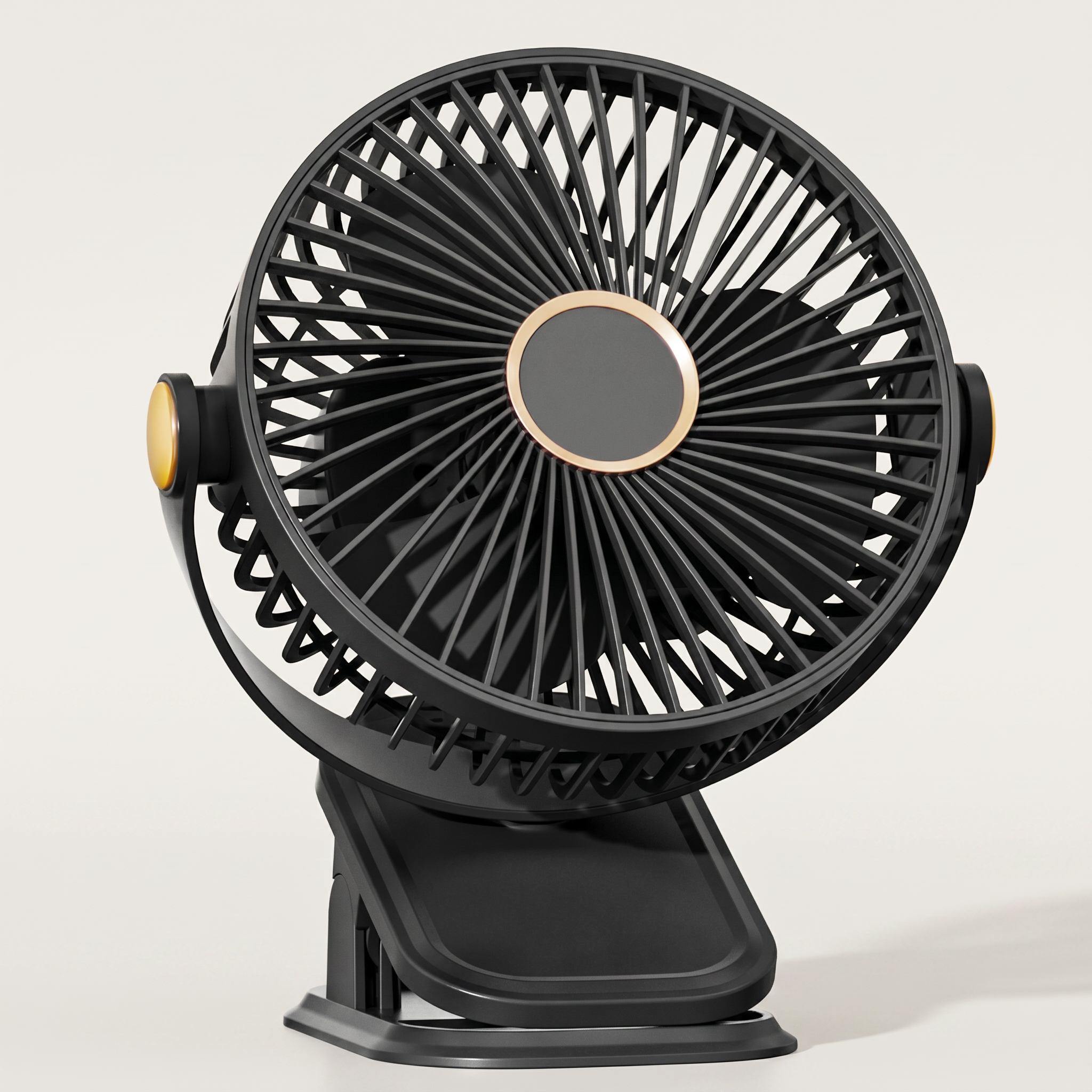 USB Rechargeable Clip-On Fan with Night Light