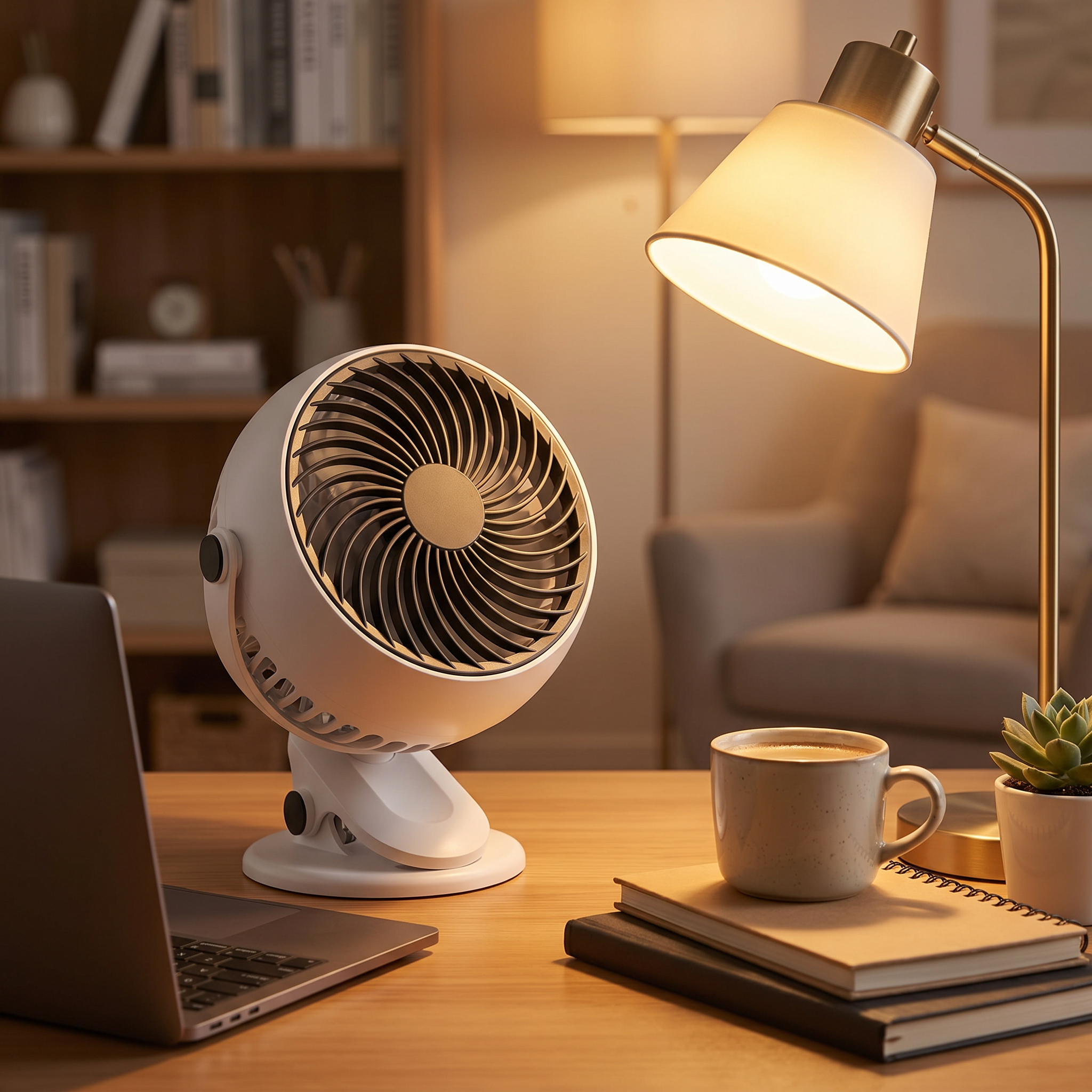 USB Rechargeable Clip-On Desk Fan