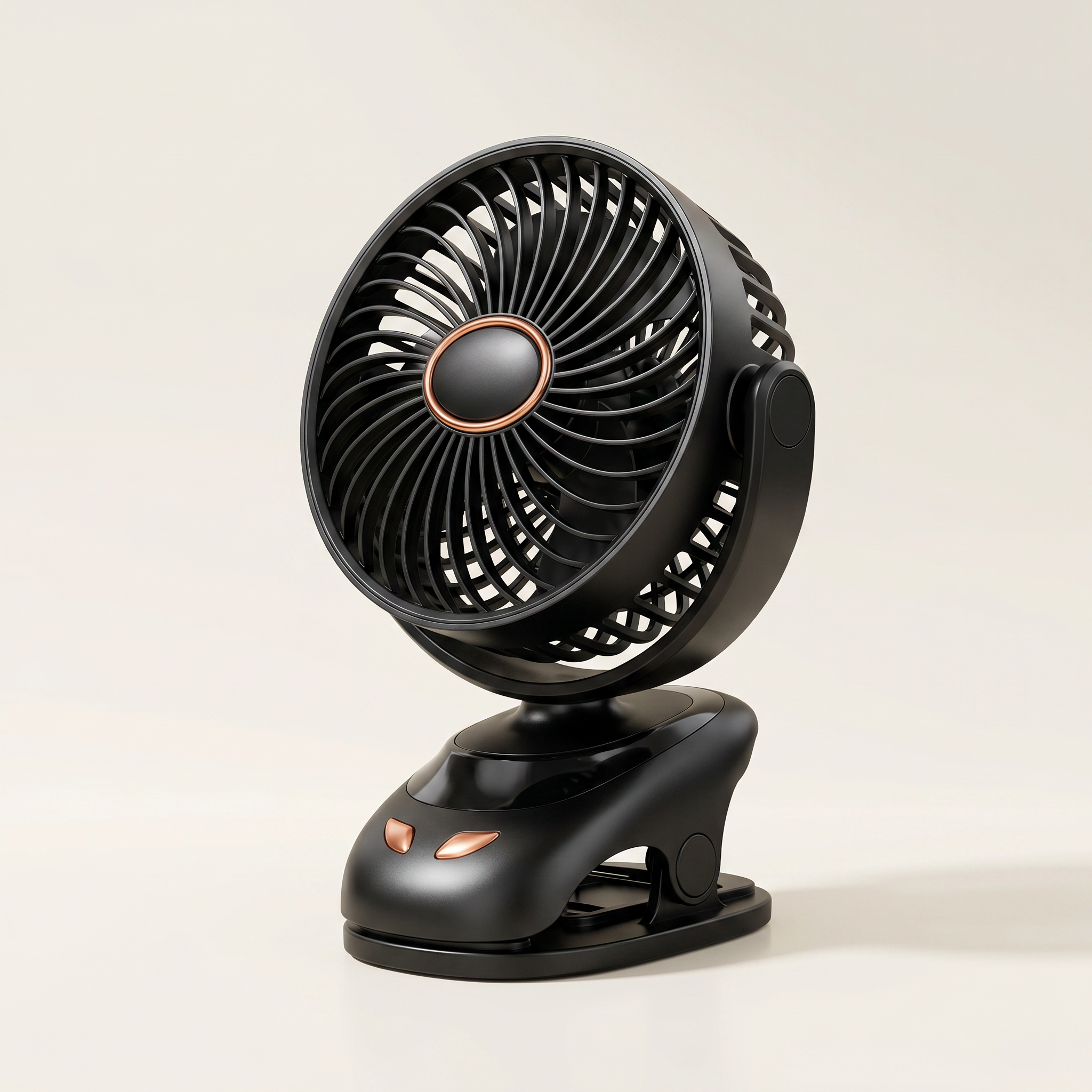 USB Rechargeable Clip-On Fan with LED Display