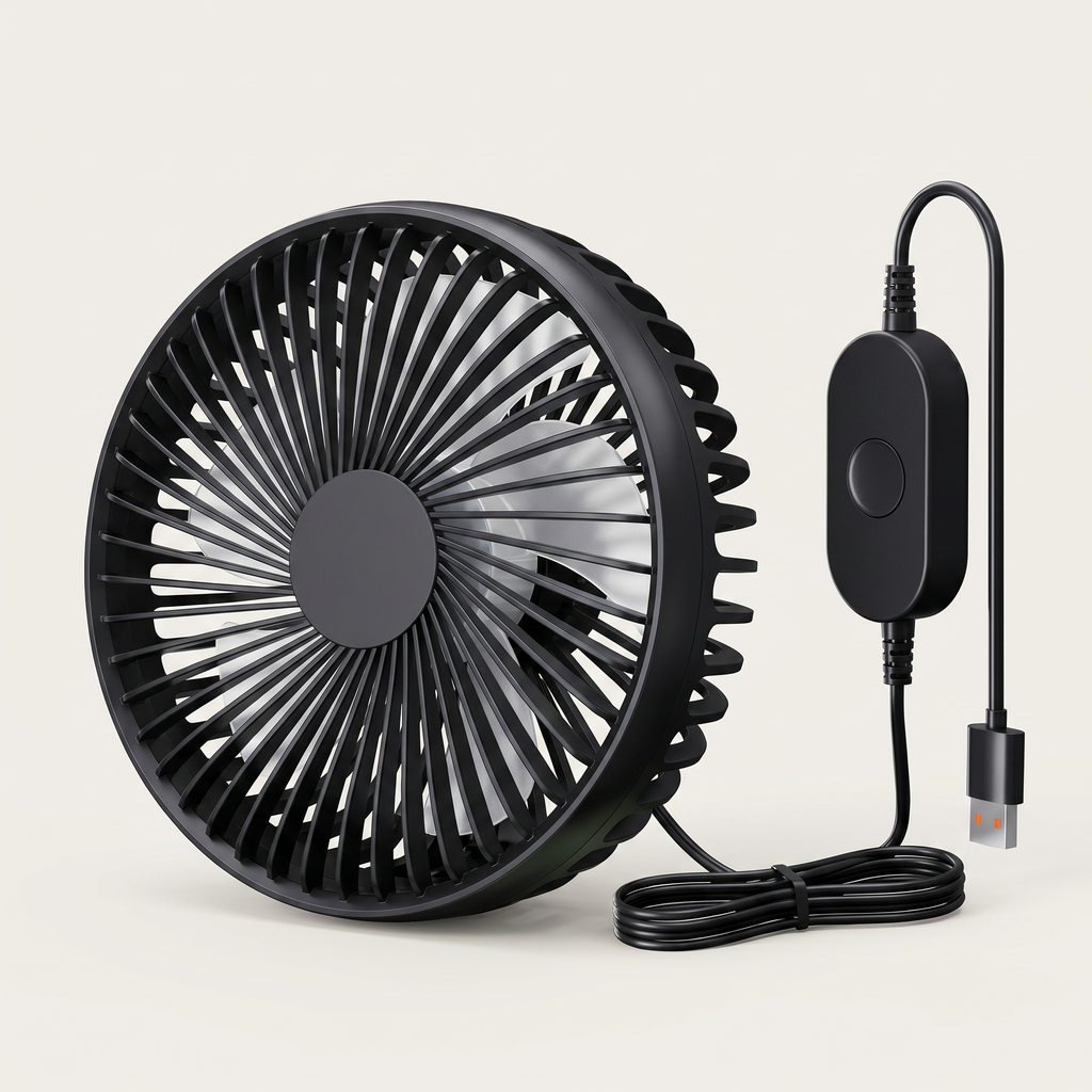 USB Suction Cup Car Cooling Fan