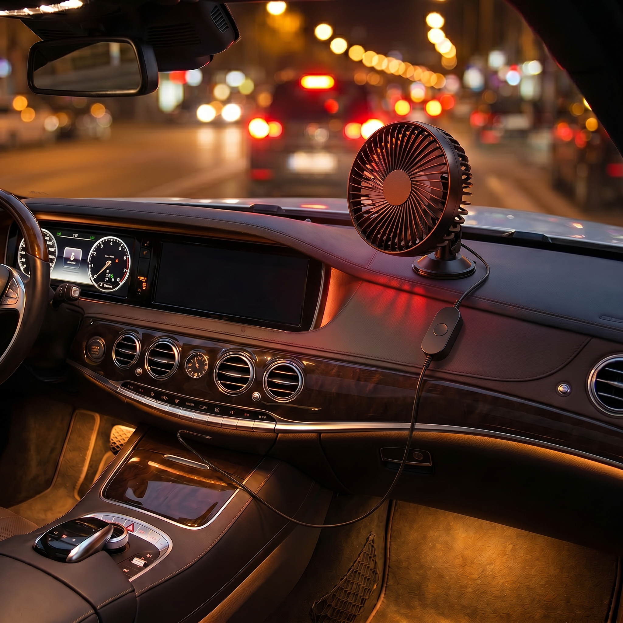 USB Suction Cup Car Cooling Fan